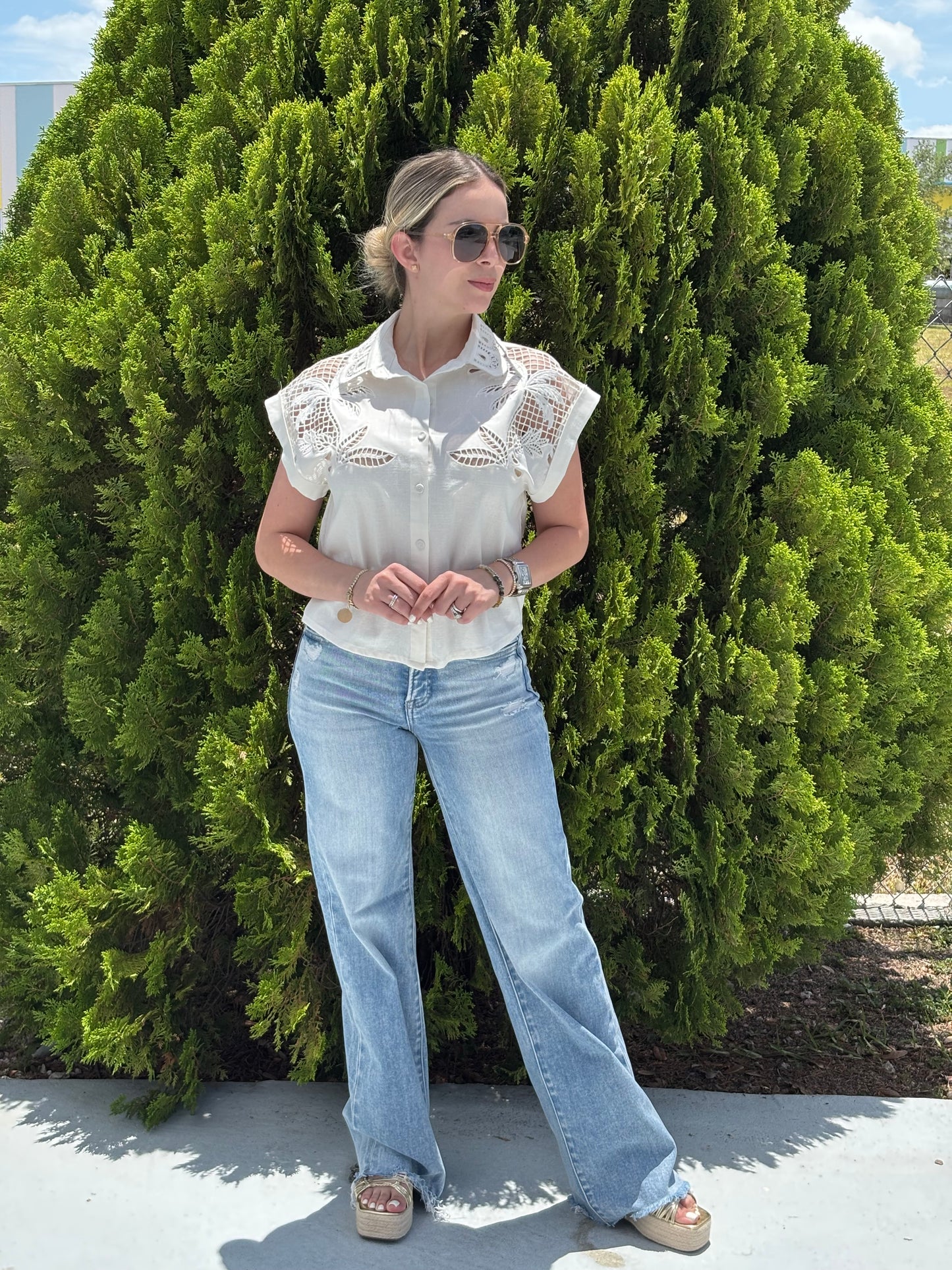 Pastel Embroidered top