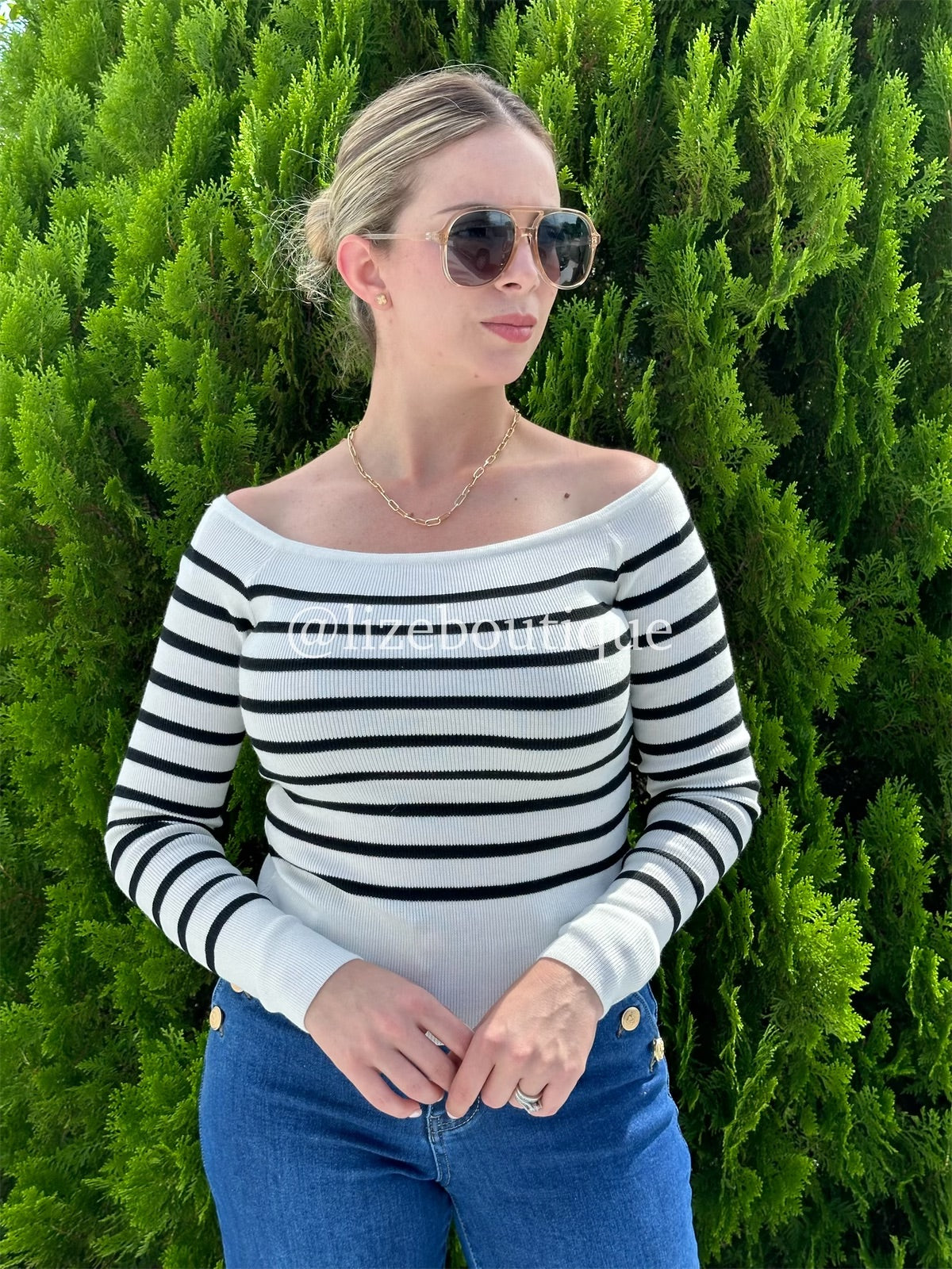 Long sleeve striped sweater