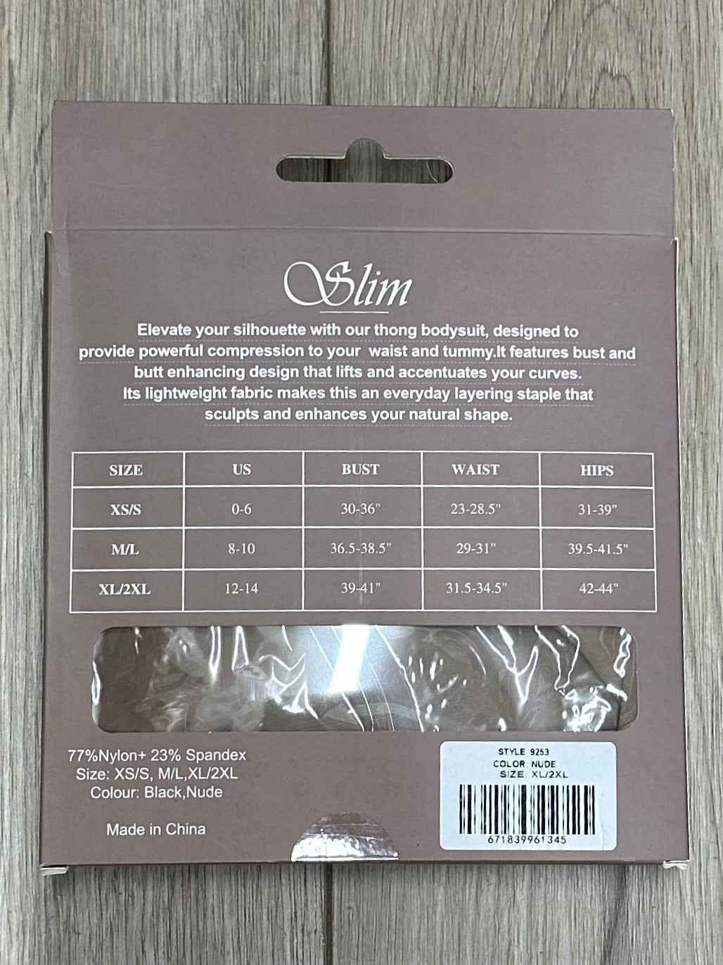Slim Shapewear thong bodysuit