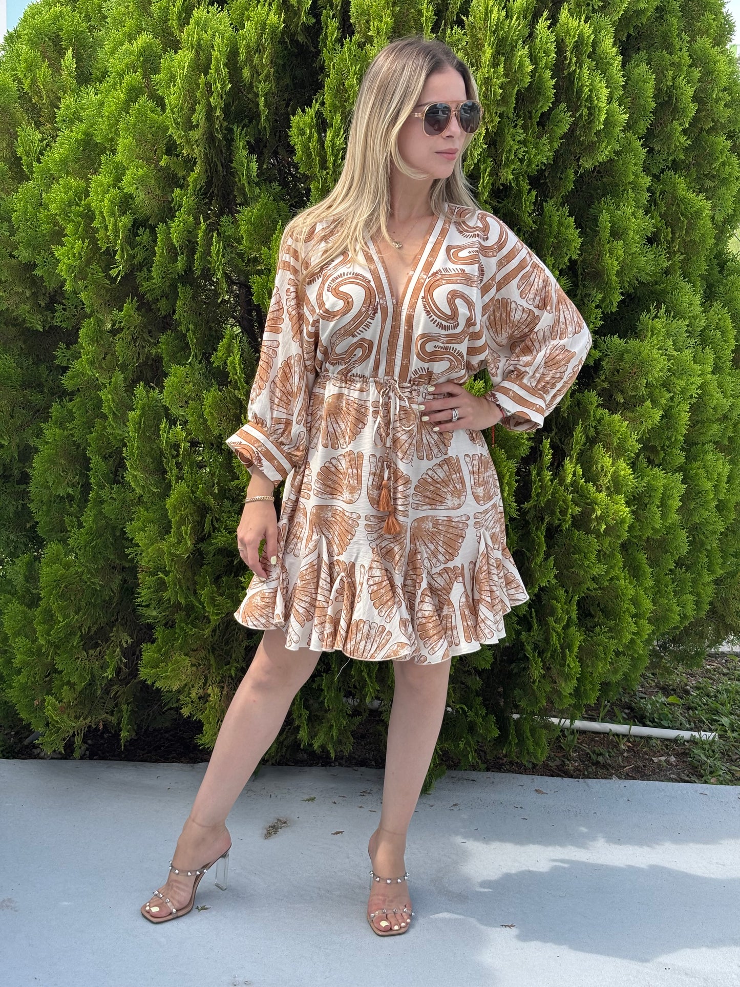 Bea neutral mini dress