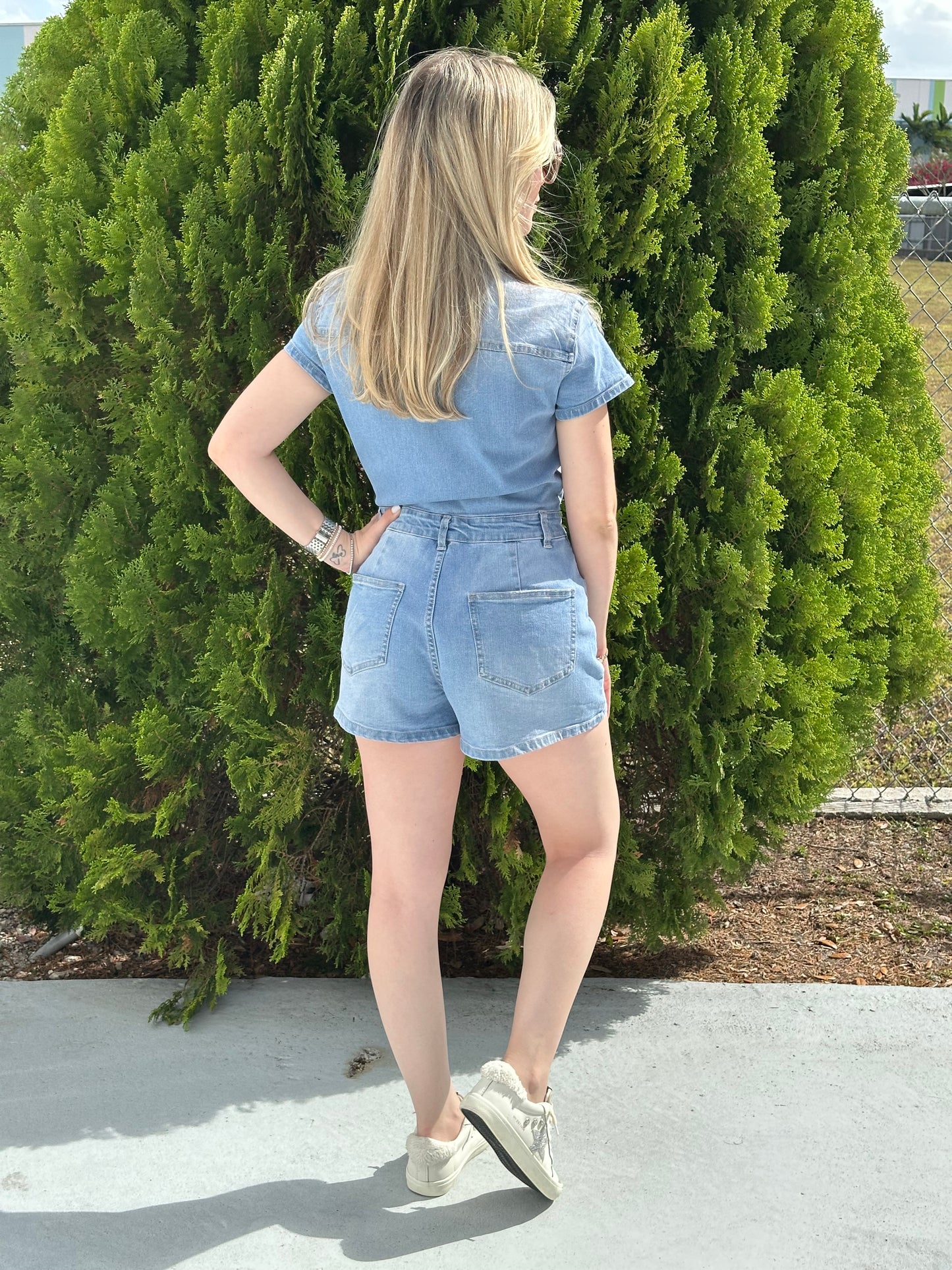 Denim romper