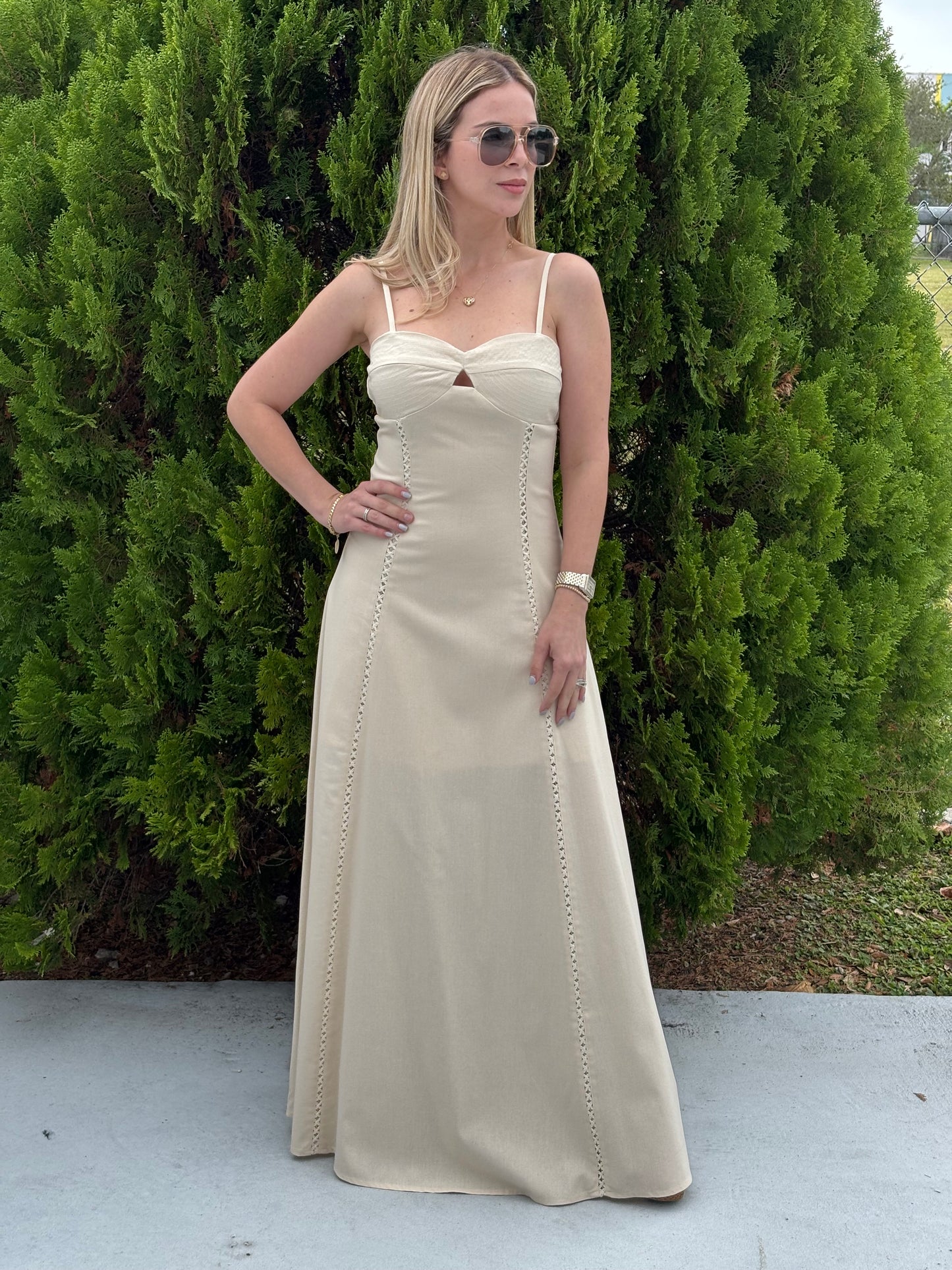 Emily linen maxi dress