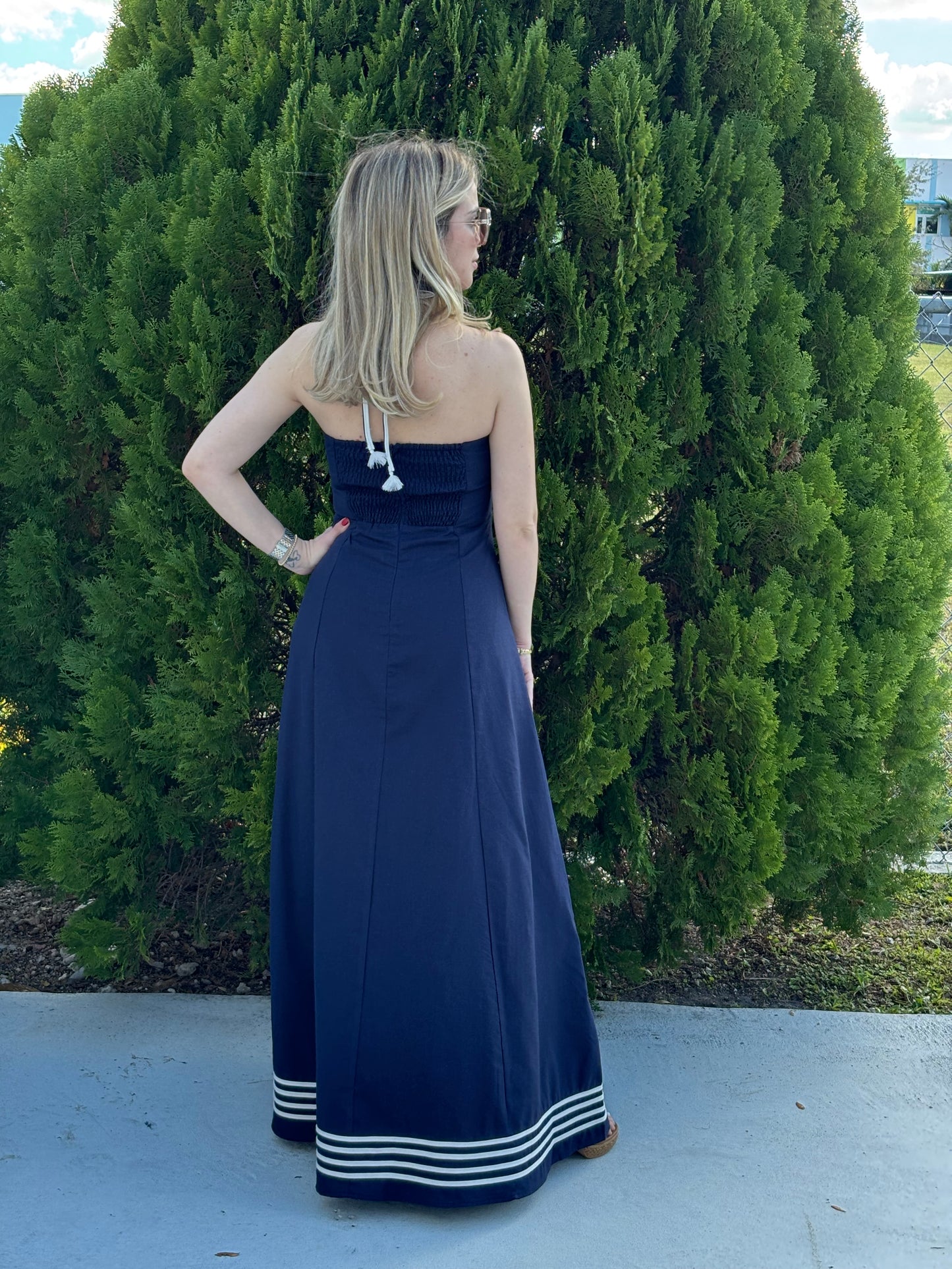 Laura linen maxi dress