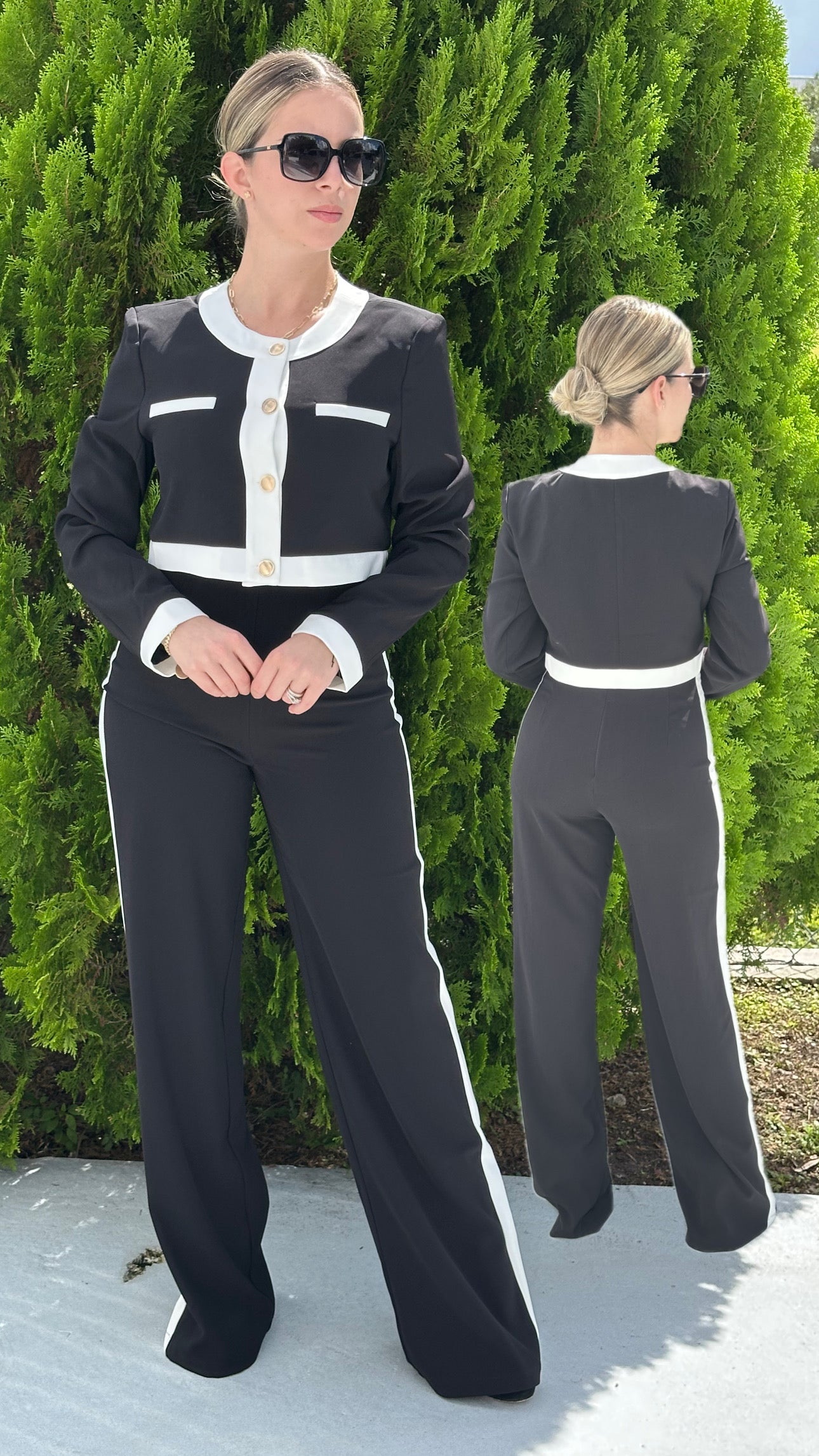 Bella long sleeve jacket and pants set