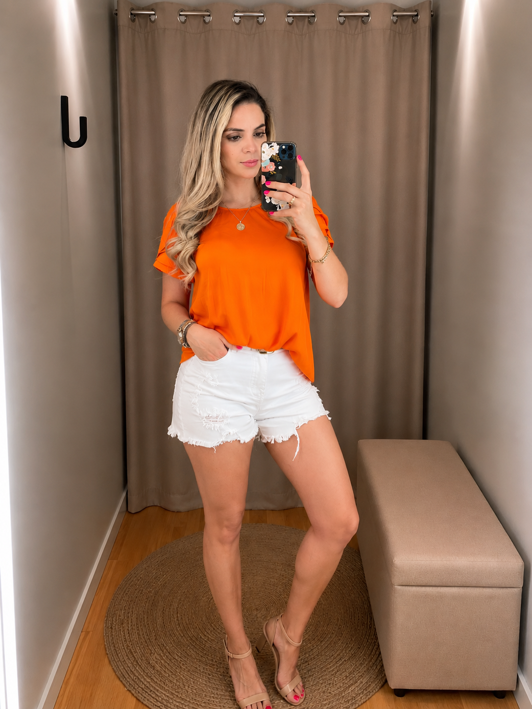 White short denim