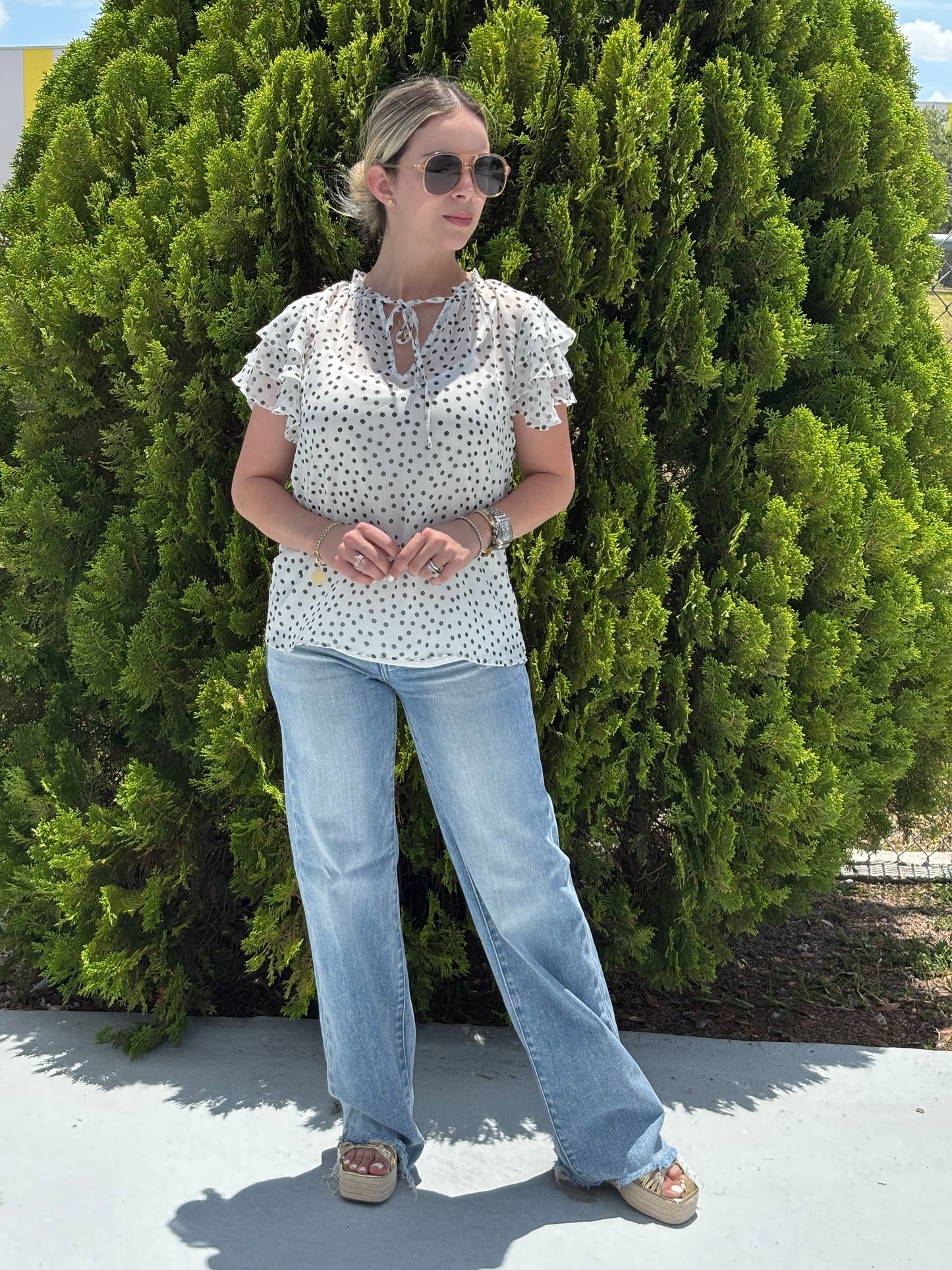 Polka dots blouse