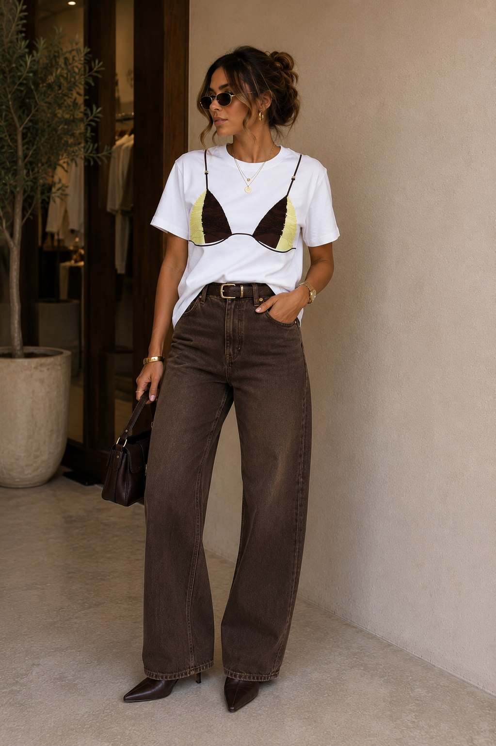 Beaded bra Tshirt