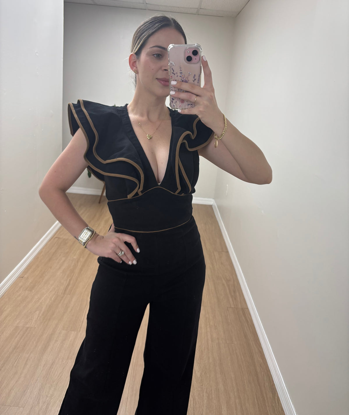 Black denim Jumpsuit