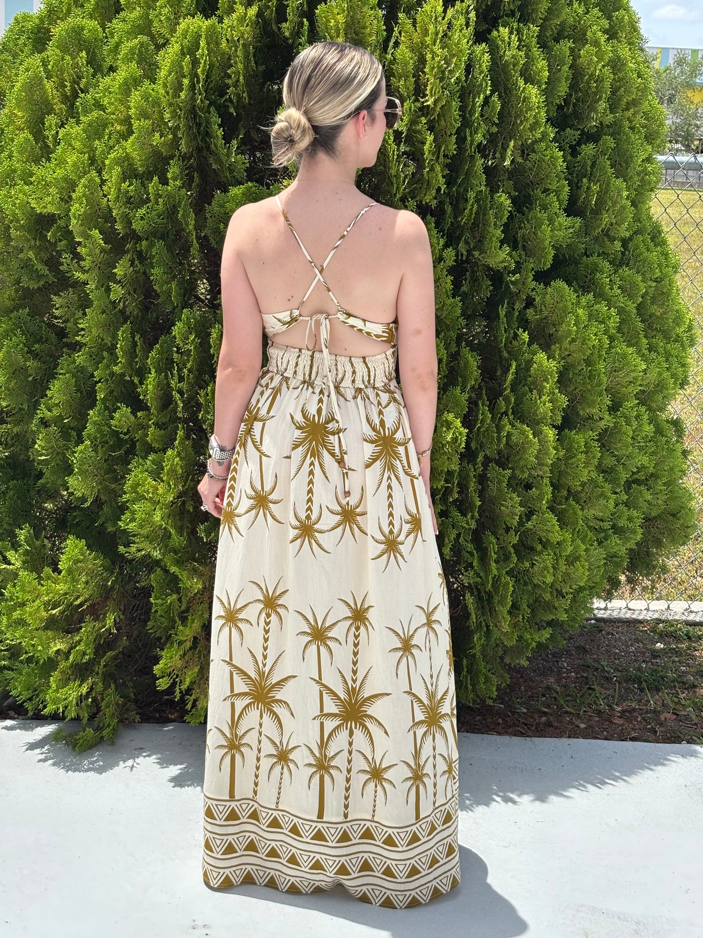 Palmeras maxi dress