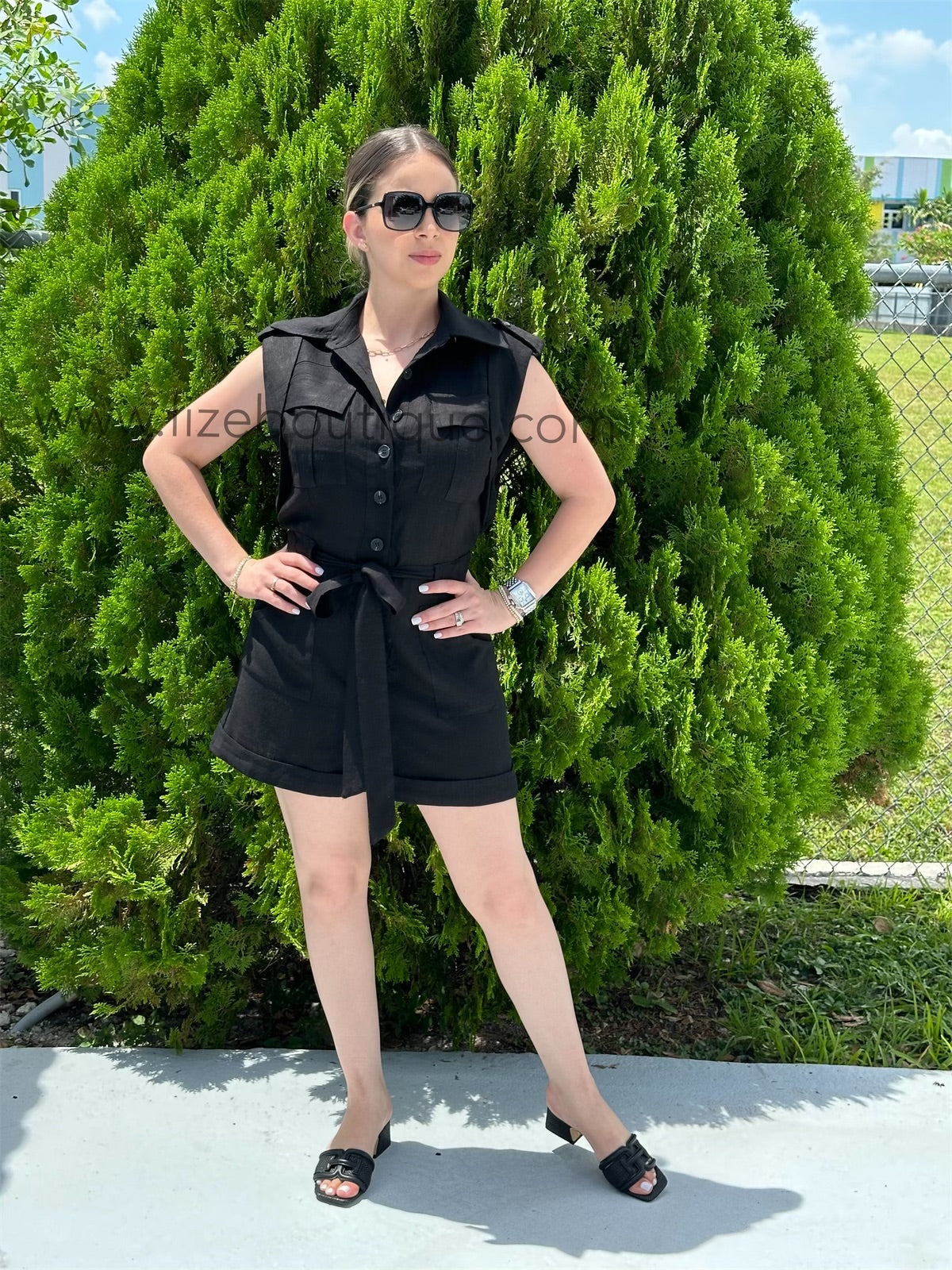 Zoe linen romper