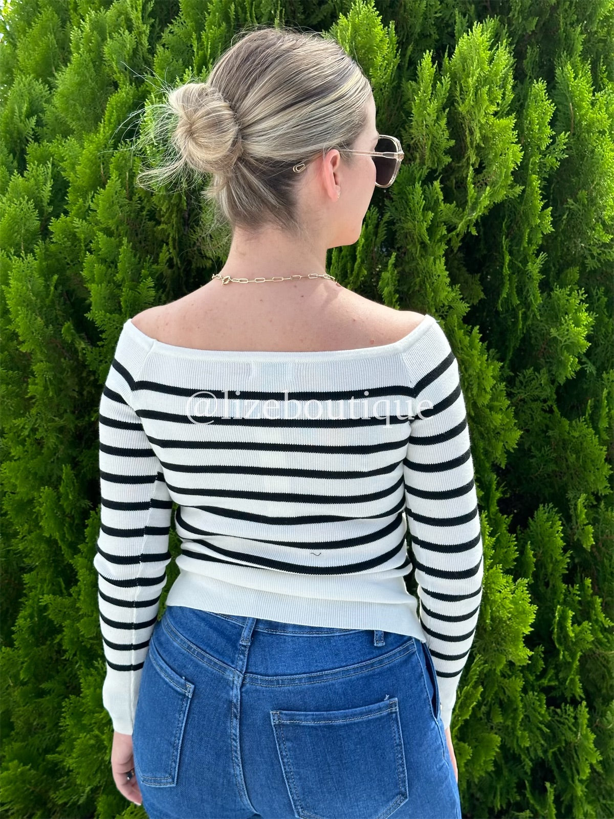 Long sleeve striped sweater