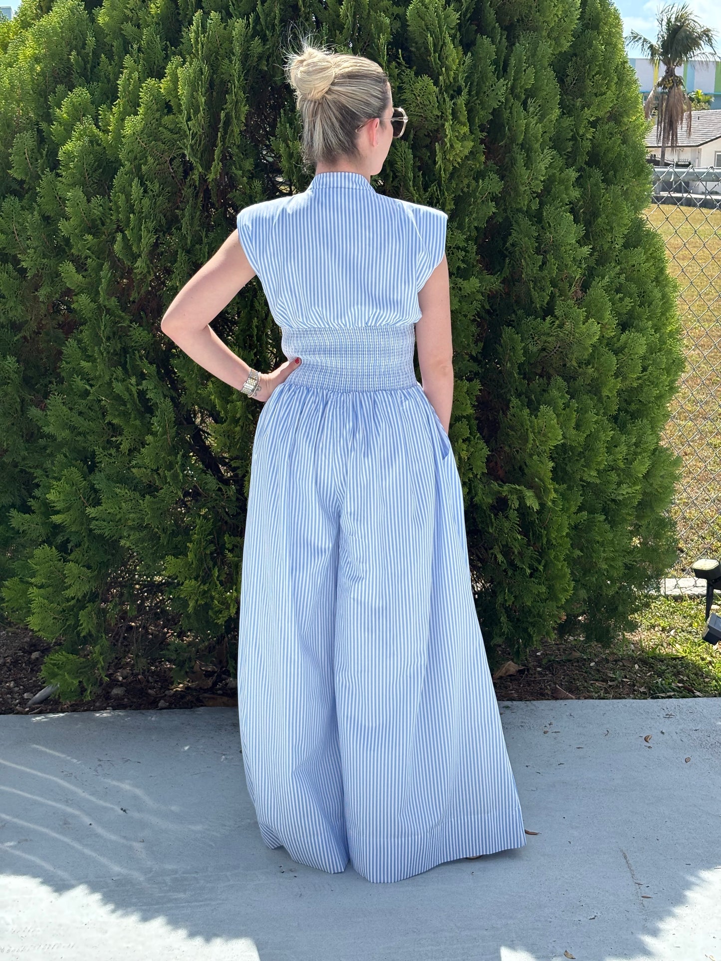 Blue stripes Jumpsuit