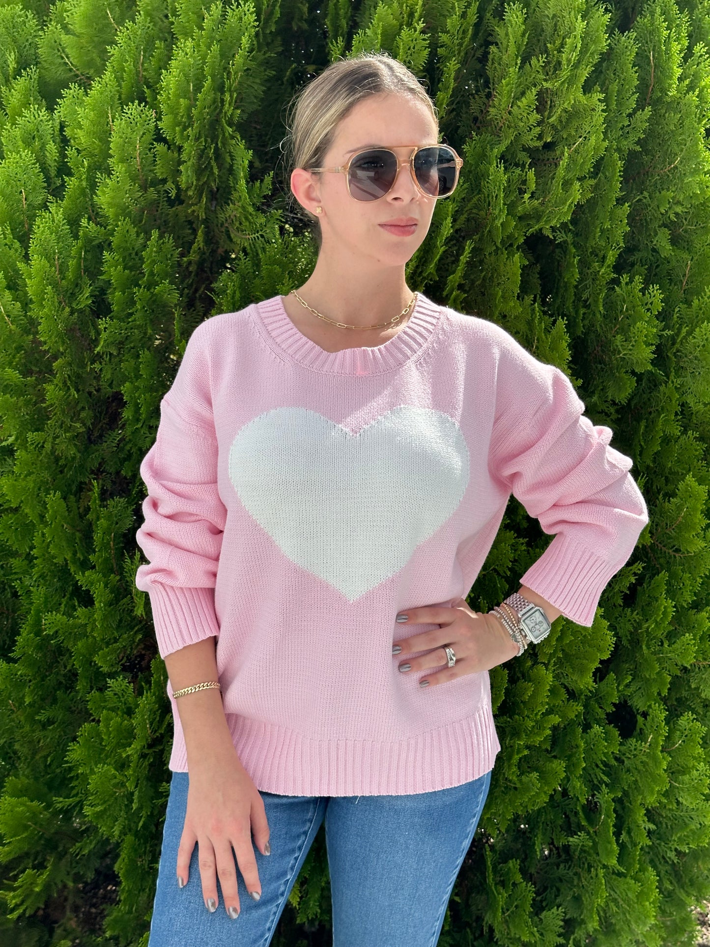 One heart sweater