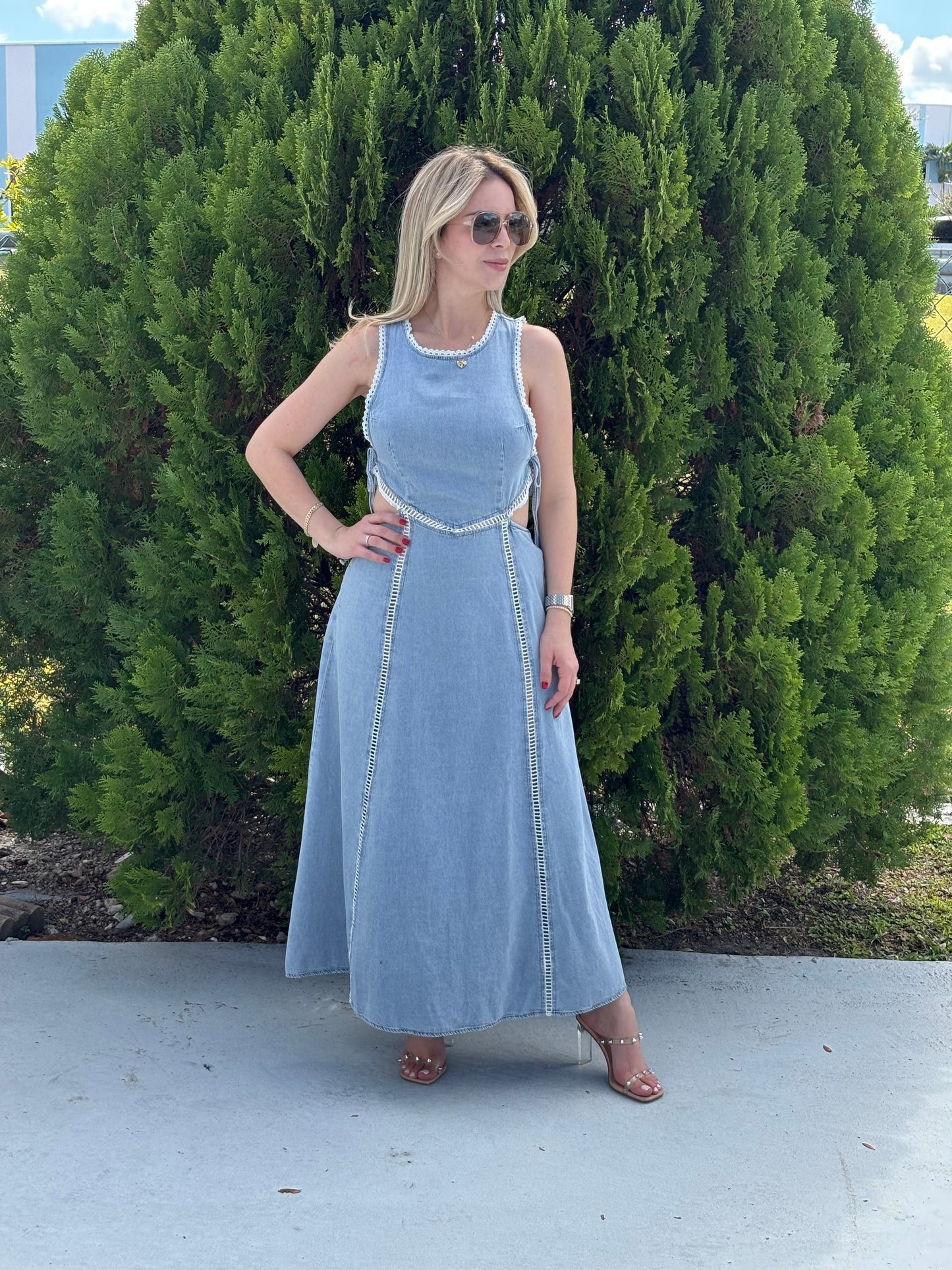 Ana denim dress