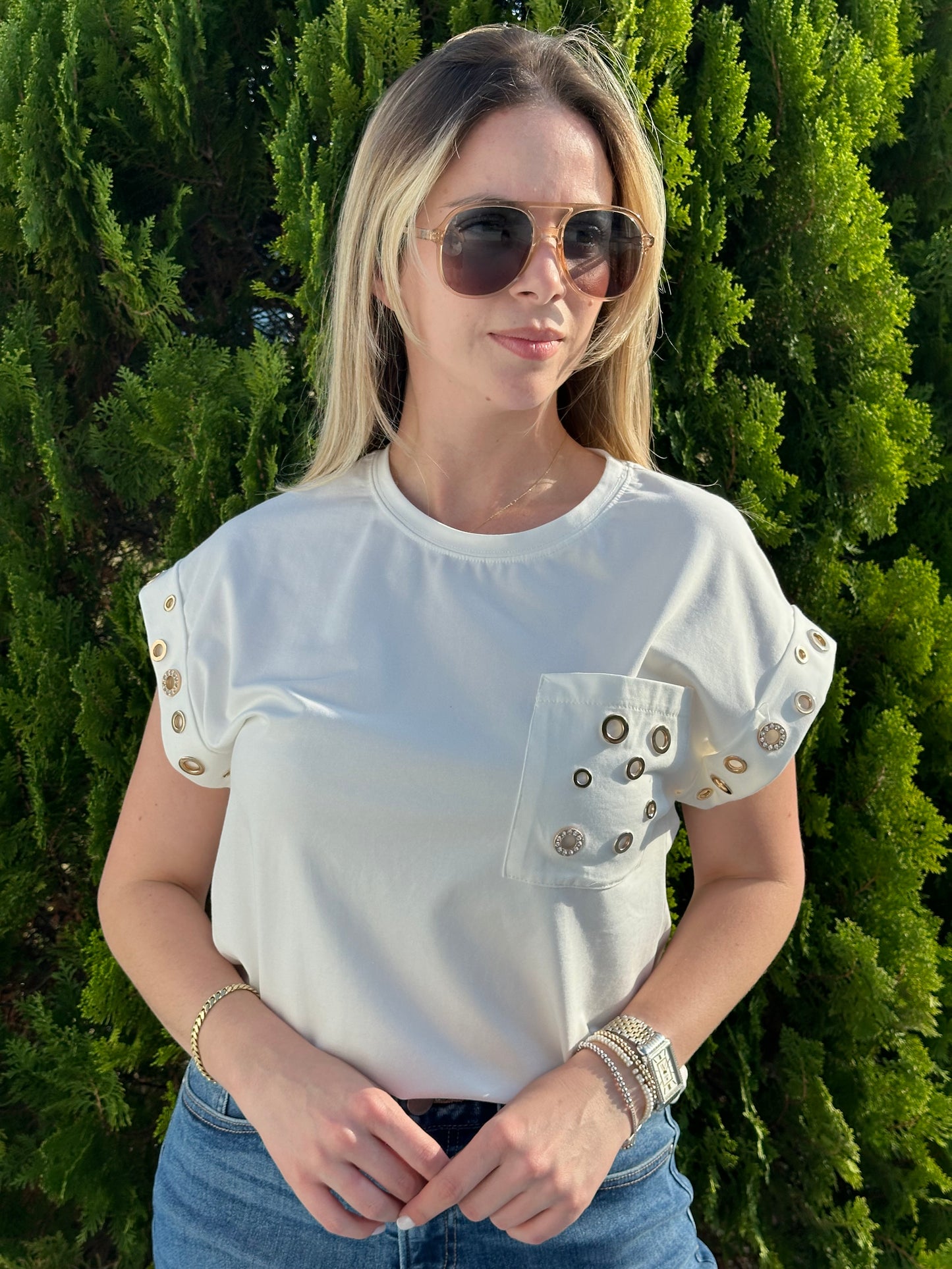 White pastel shirt