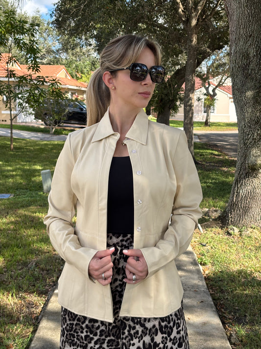 Leather blazer
