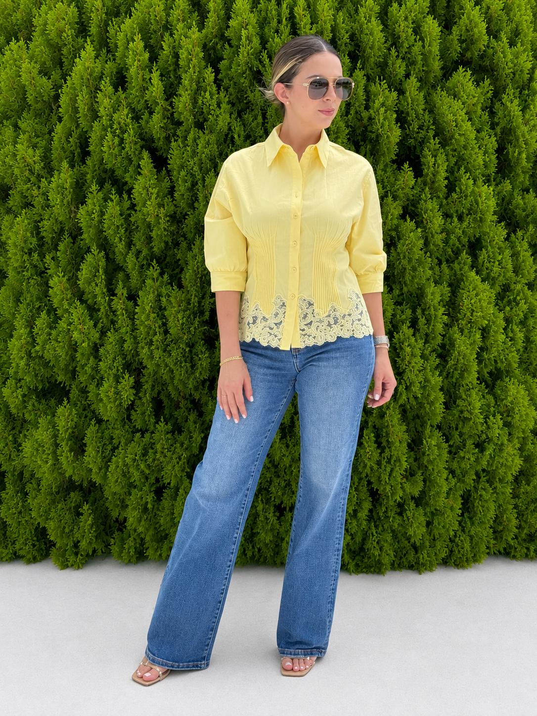 Yellow pastel shirt