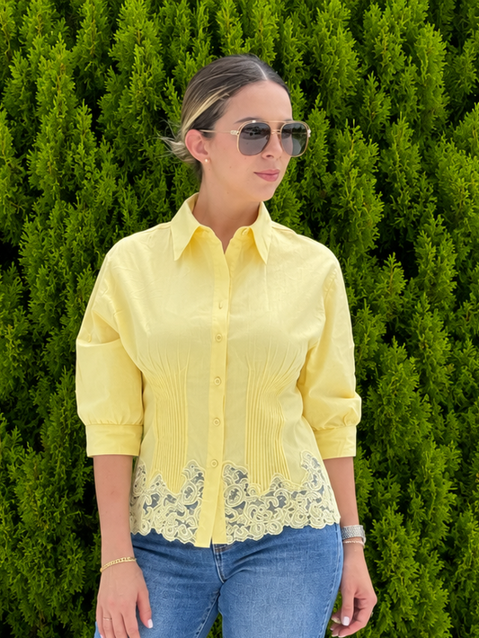 Yellow pastel shirt