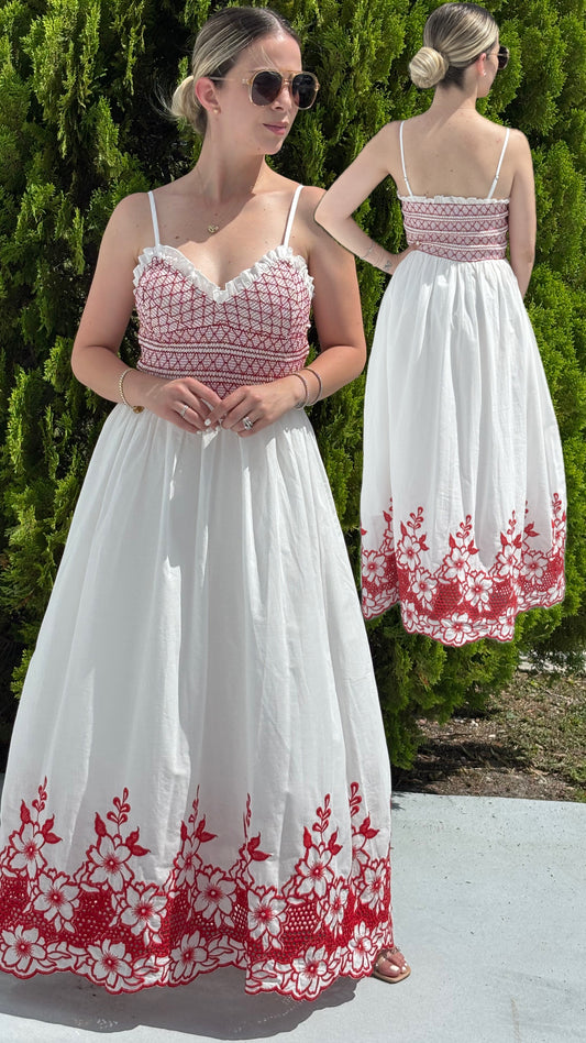 Alma de Flores maxi dress
