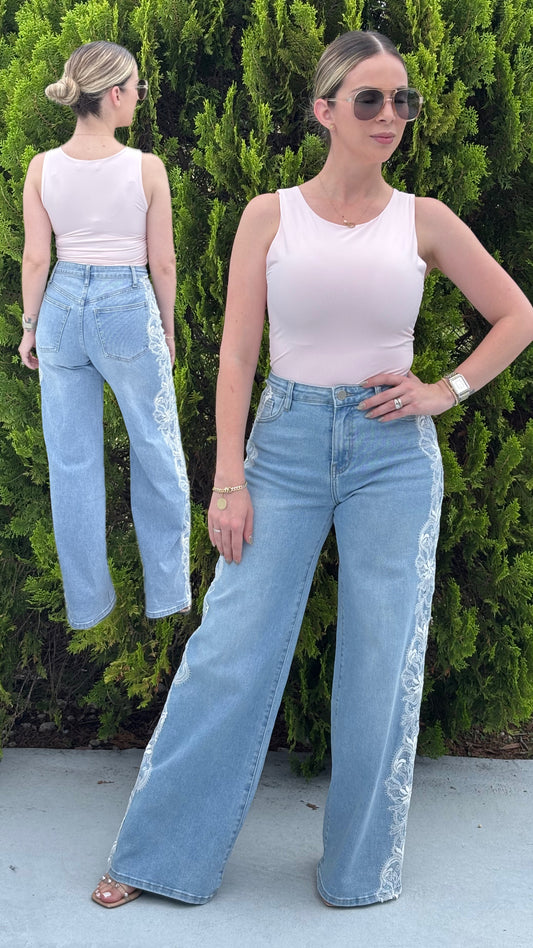 Jean con encaje