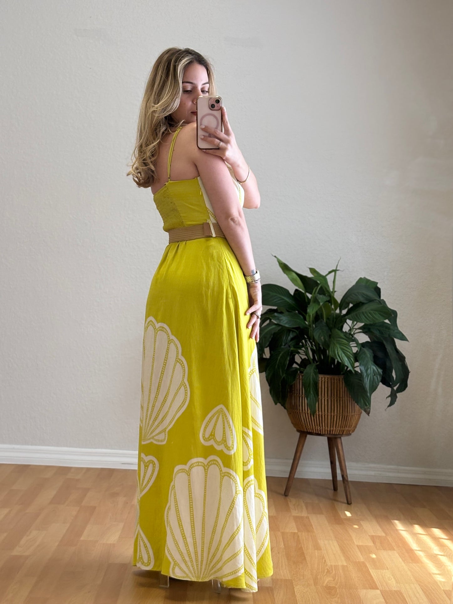 Green sea maxi dress