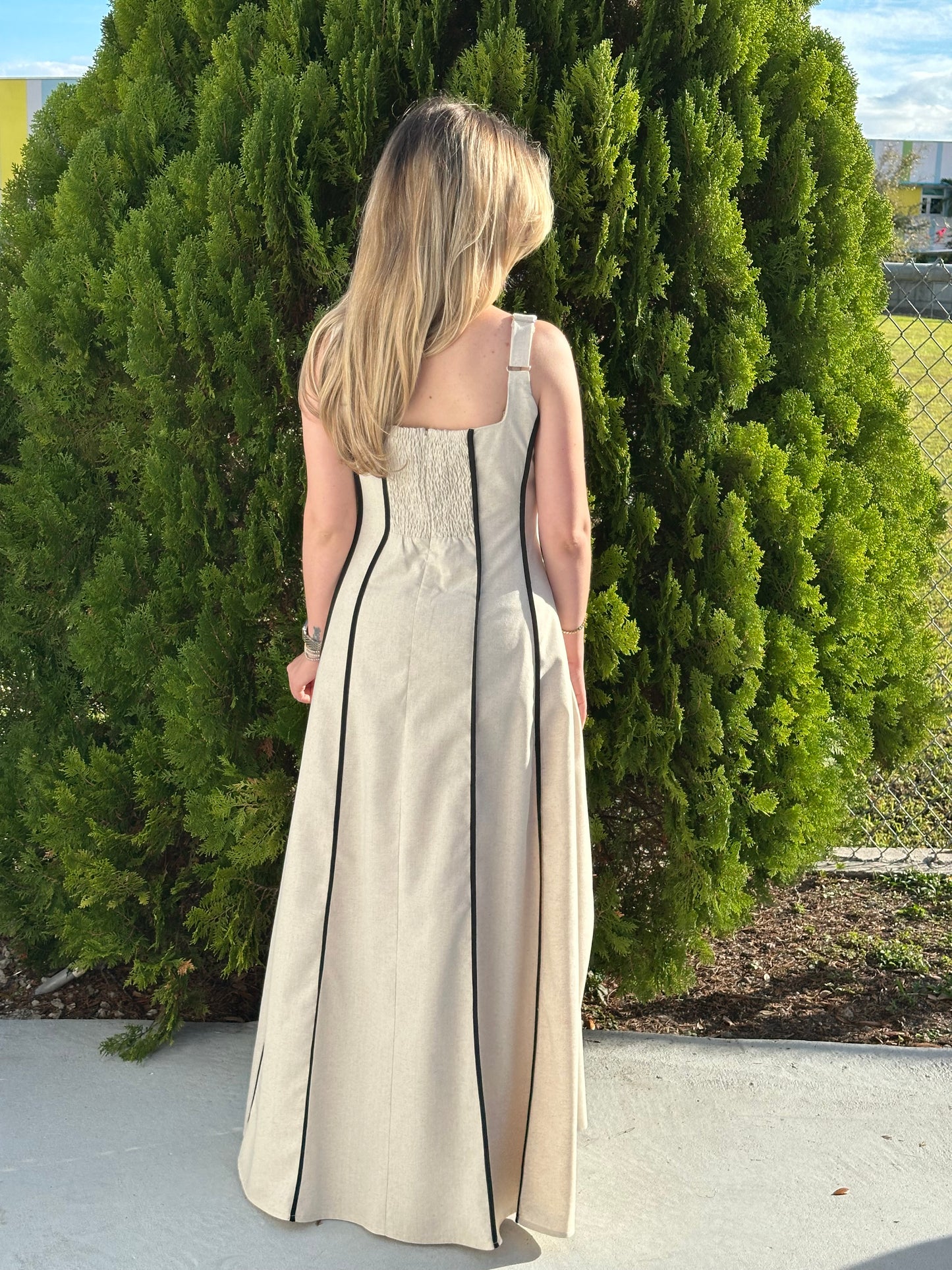 Elena linen maxi dress