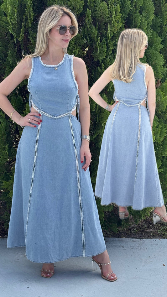 Ana denim dress