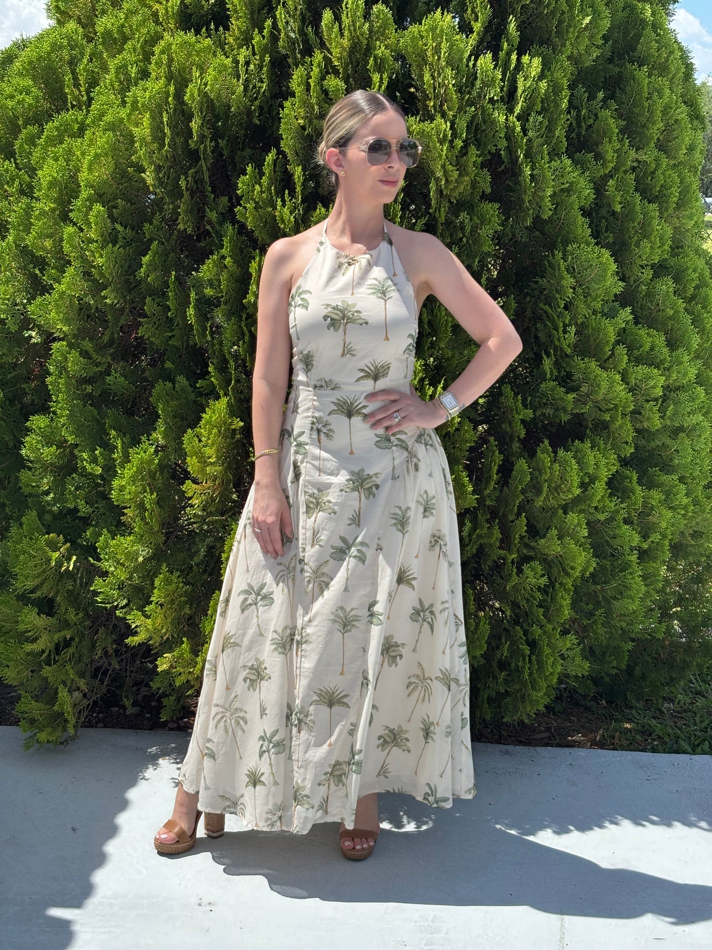 Tropical escape midi dress