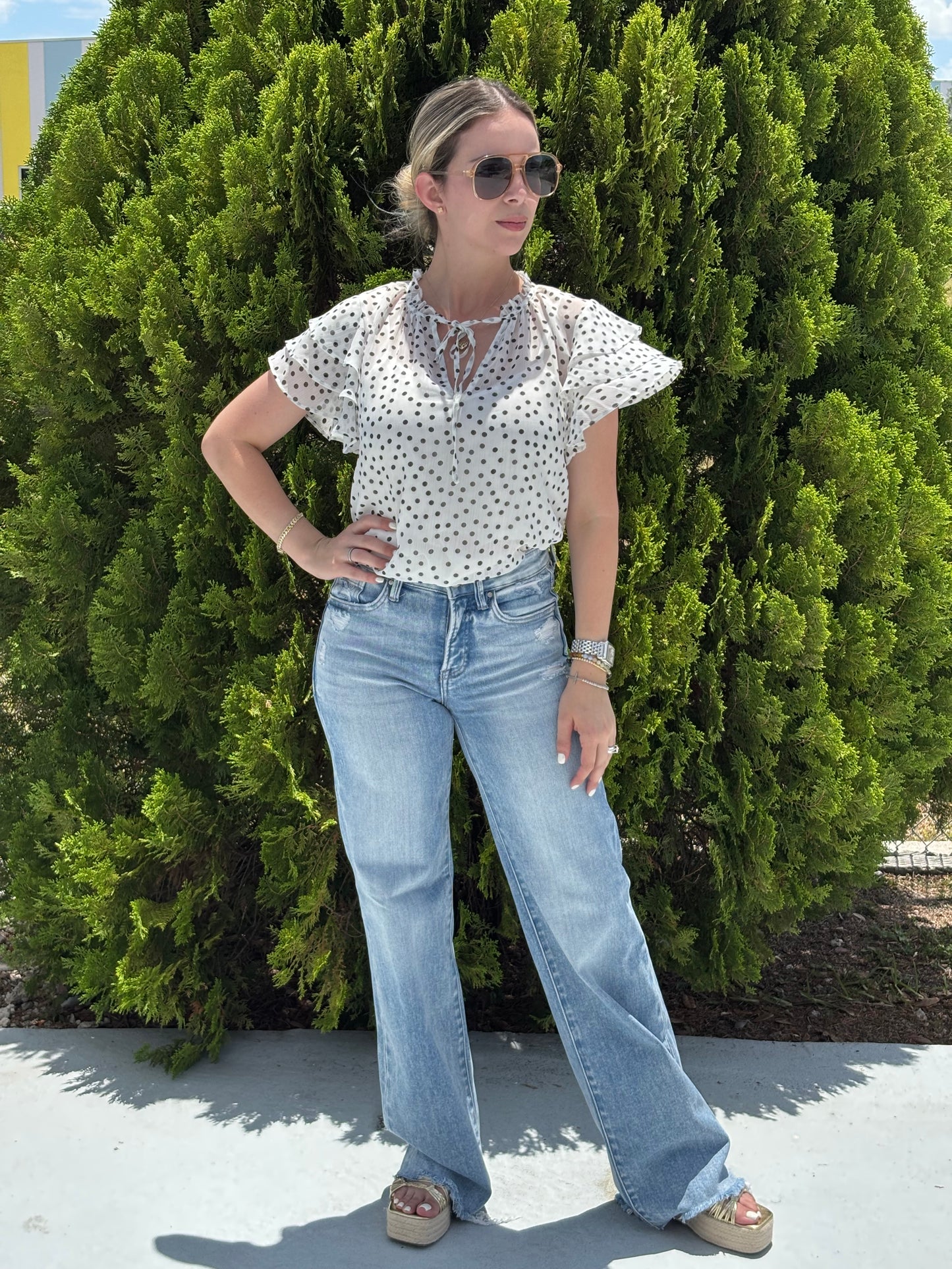 Polka dots blouse