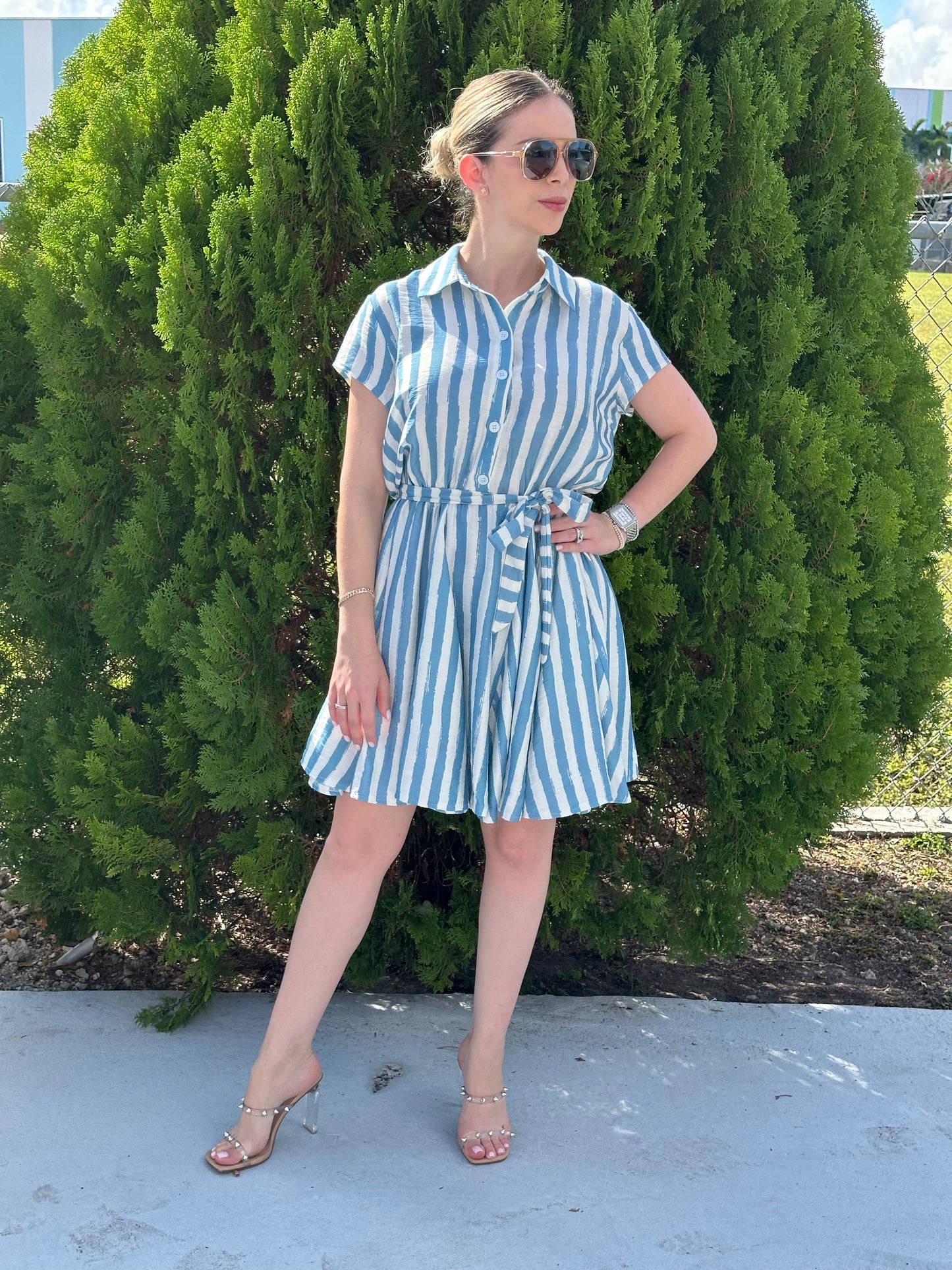 Stripes mini dress
