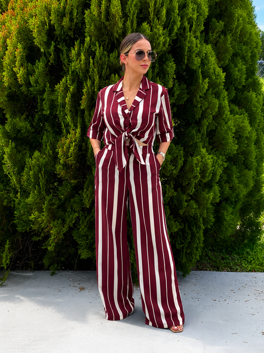 OVI Stripes set burgundy