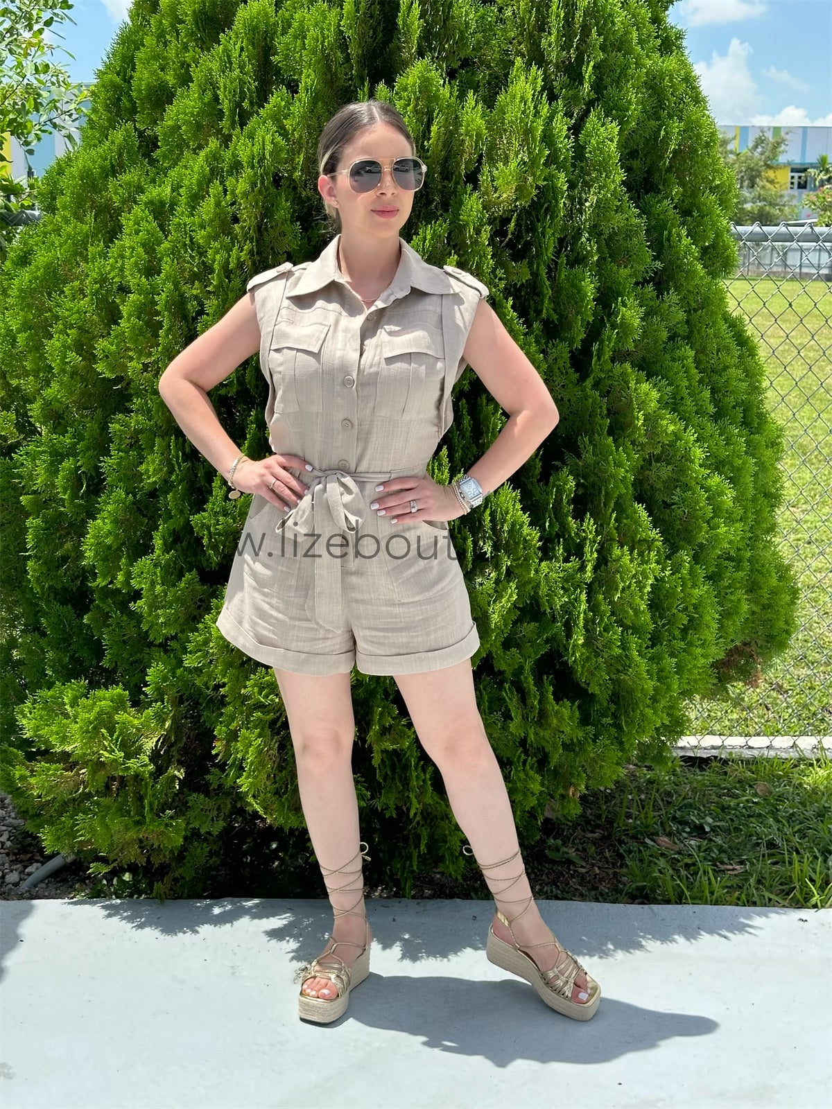 Zoe linen romper