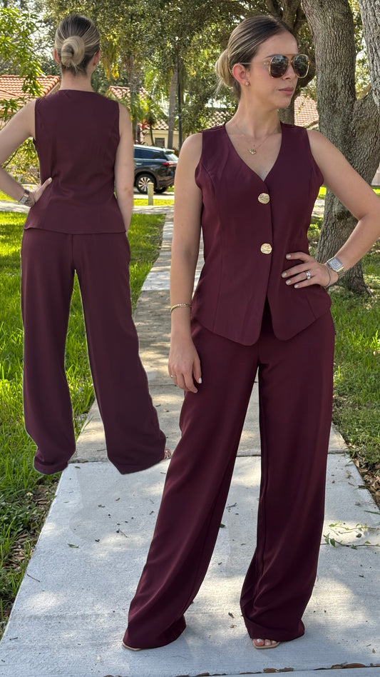 Burgundy set