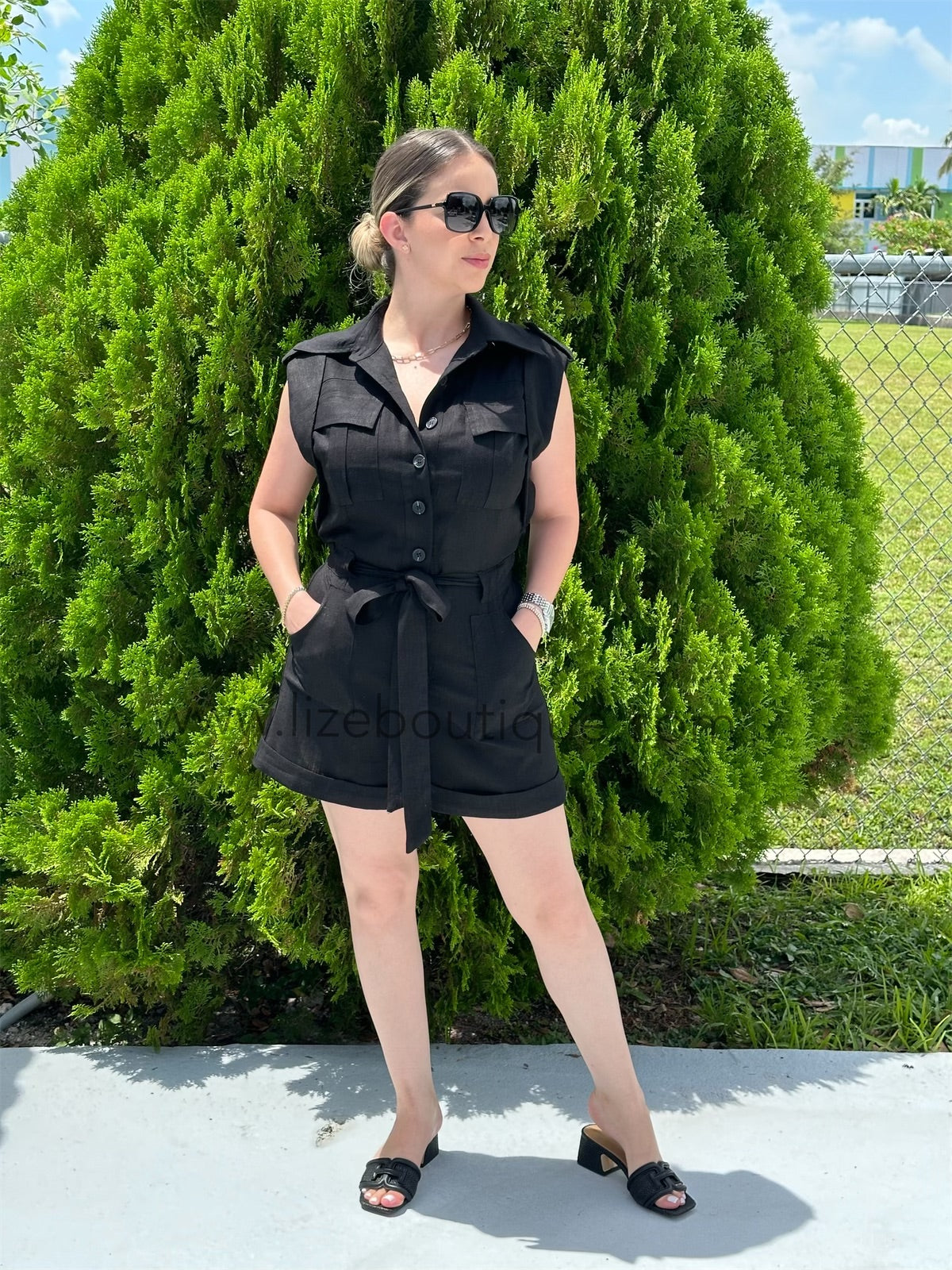 Zoe linen romper