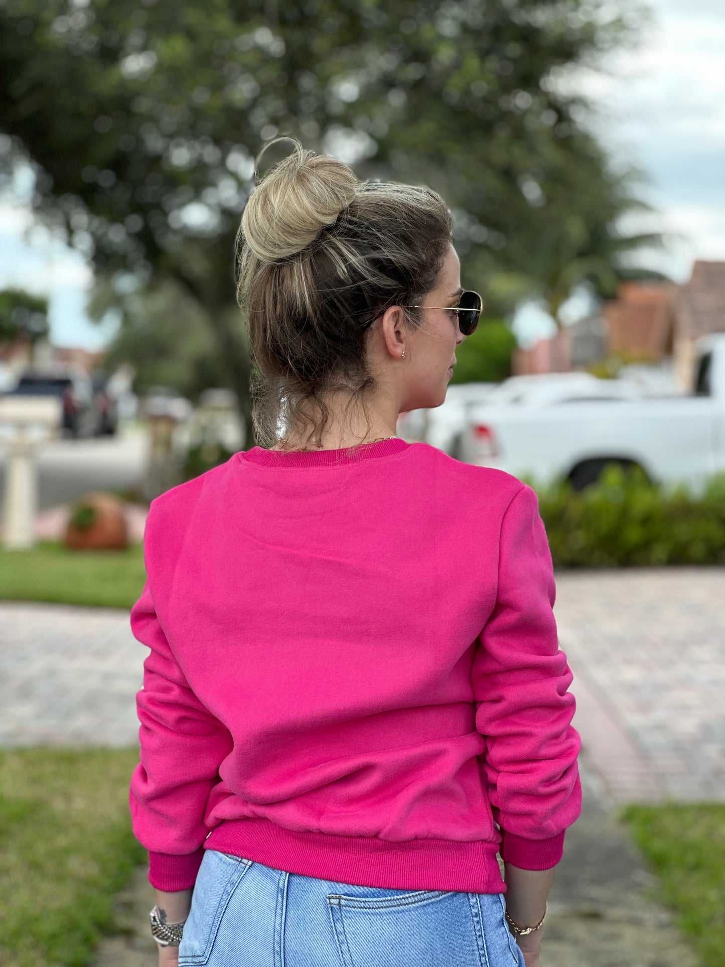 MM pink sweater