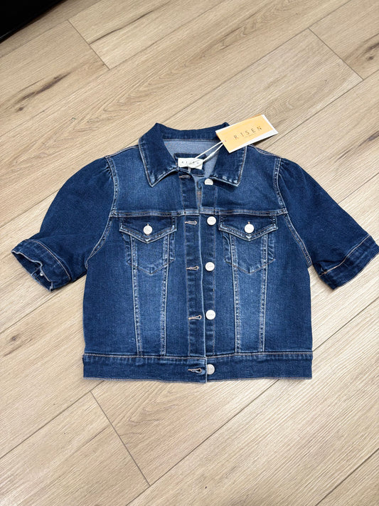 Short sleeve denim jacket