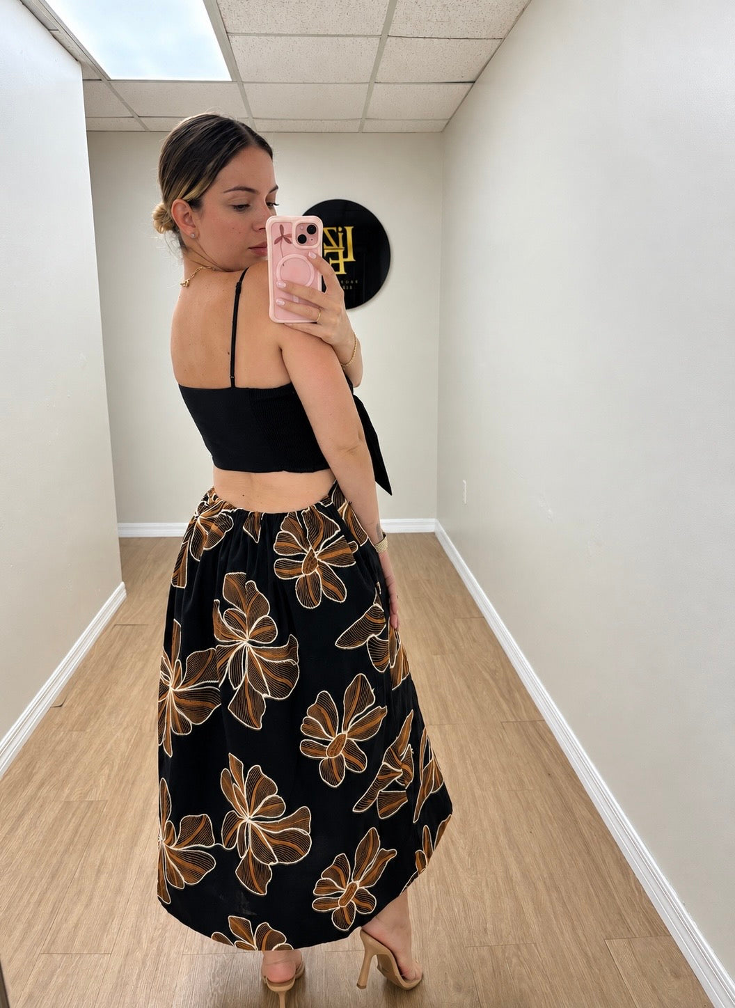 Black Magnolia dress