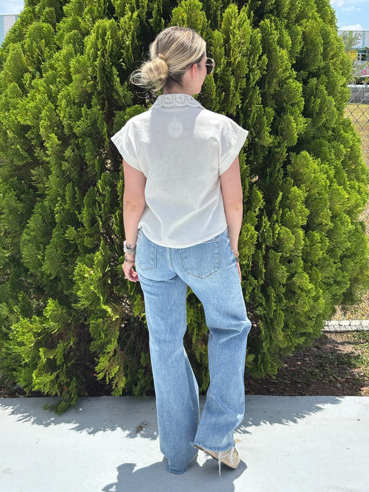 Pastel Embroidered top