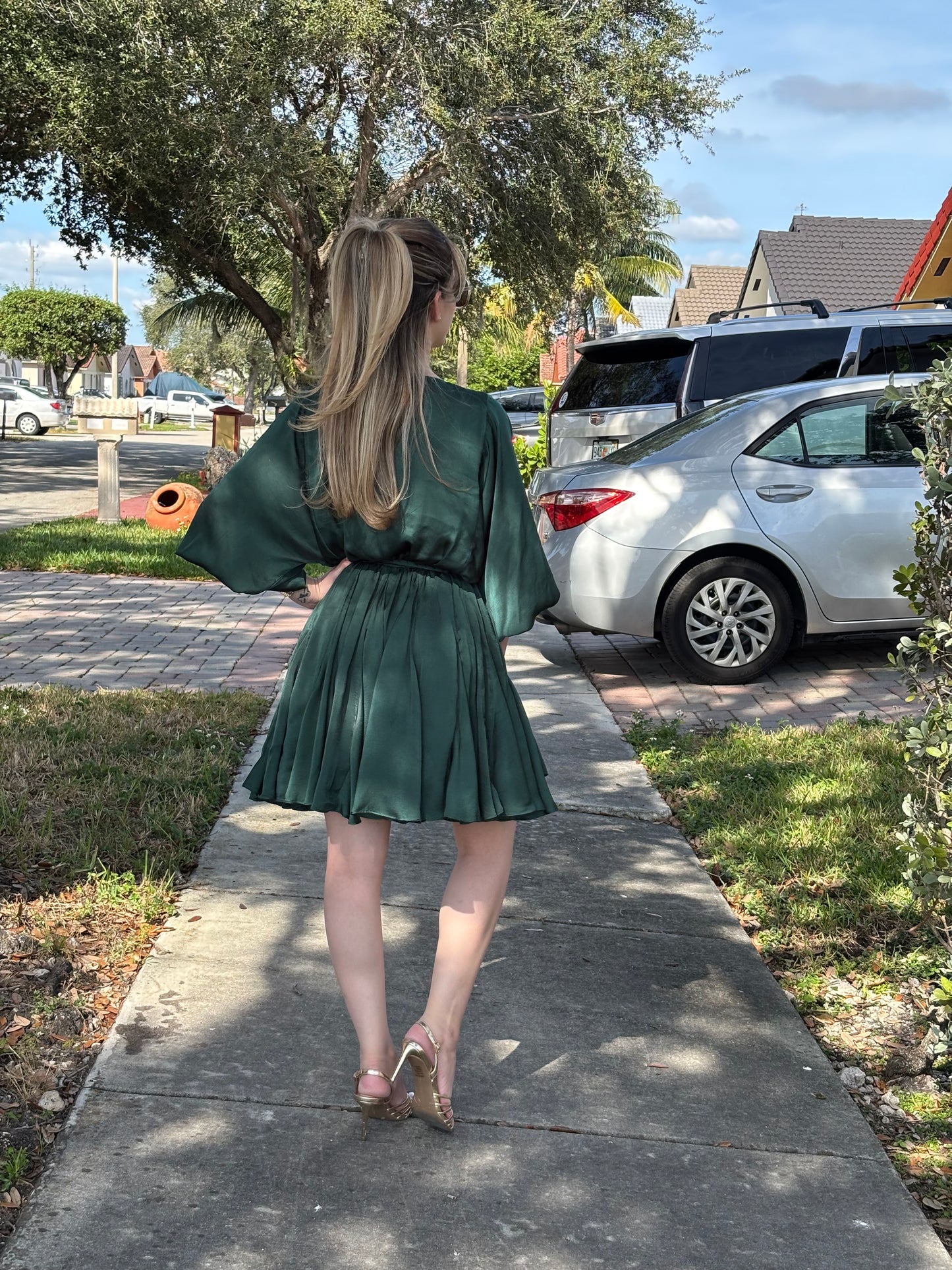 Leah satin dress
