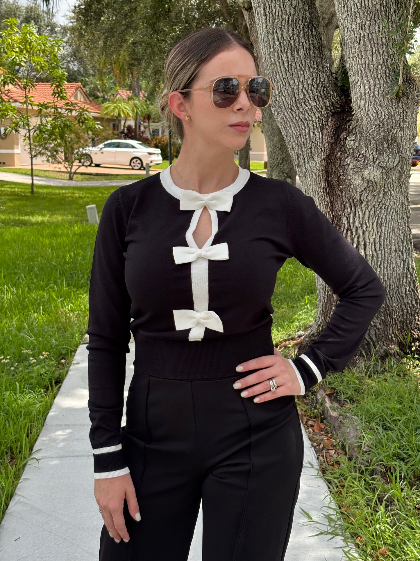 Lauren bow sweater
