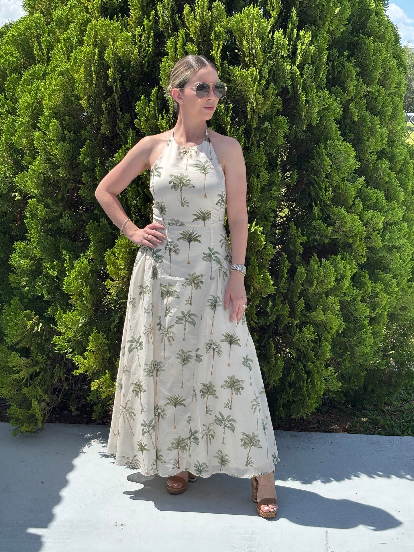 Tropical escape midi dress