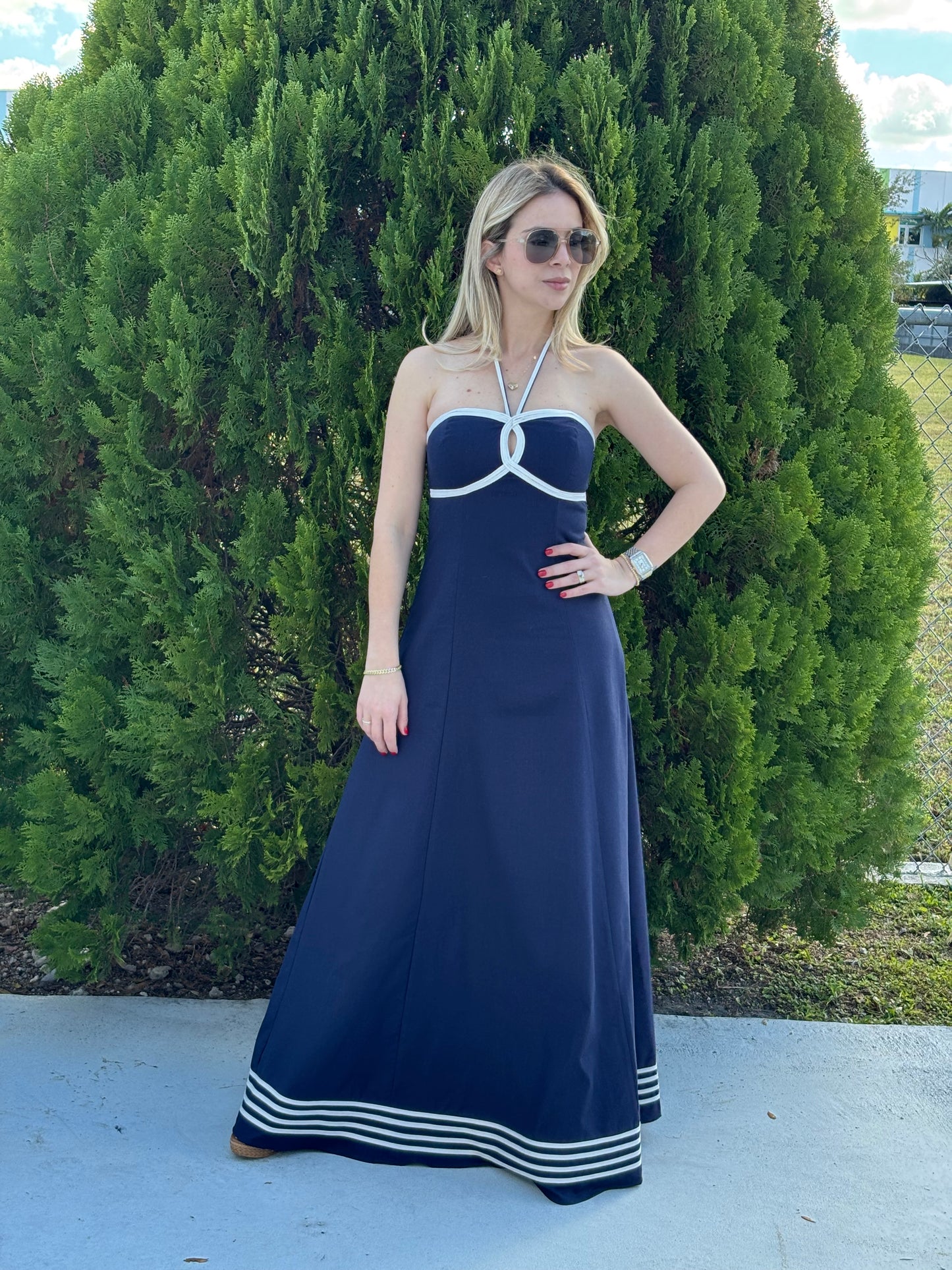 Laura linen maxi dress
