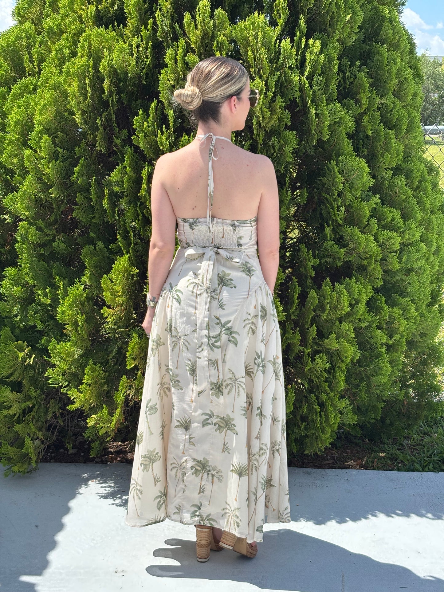 Tropical escape midi dress