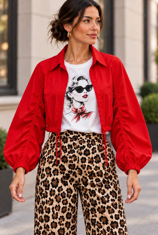 Cathy red jacket