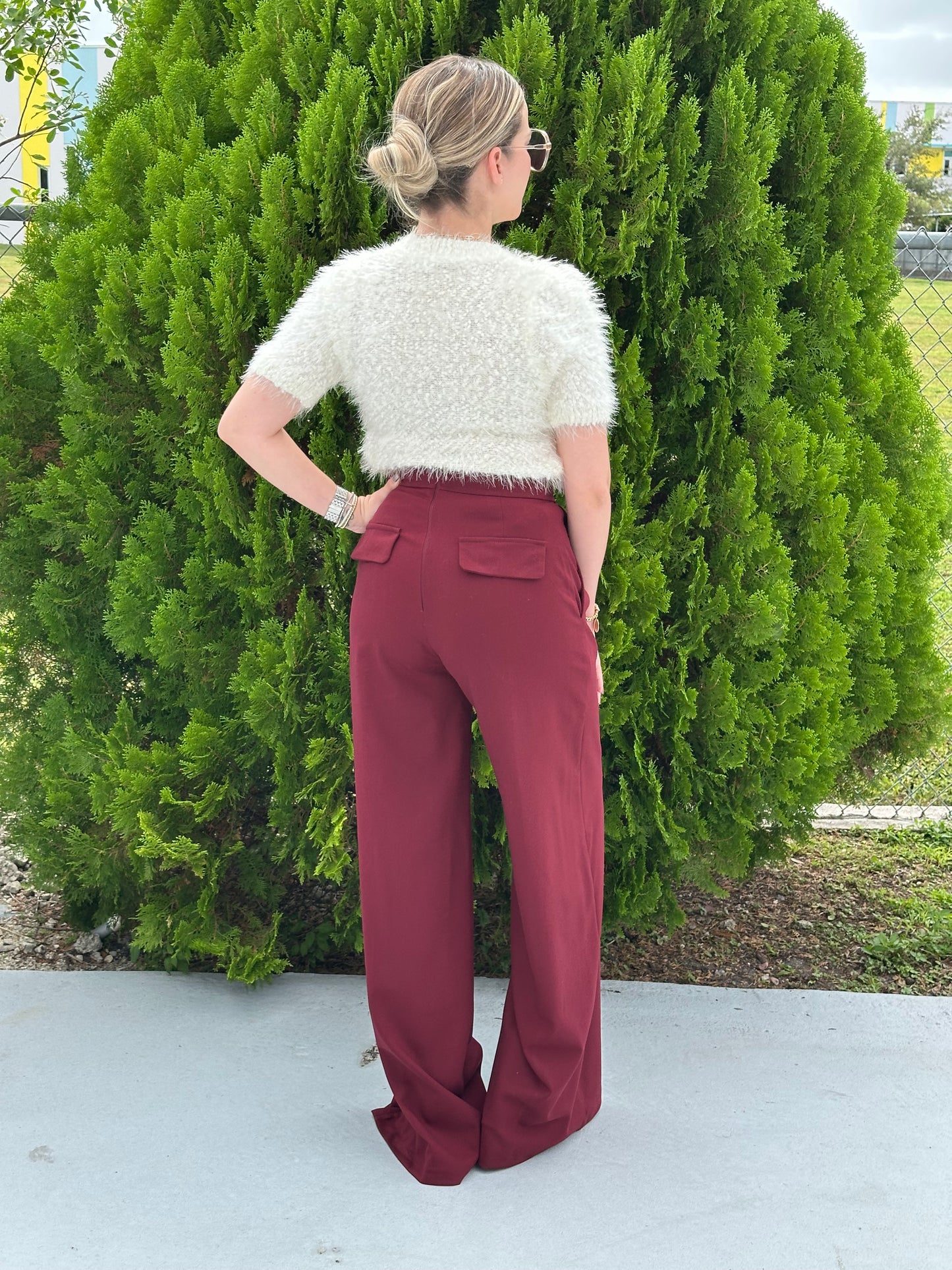 Burgundy pants