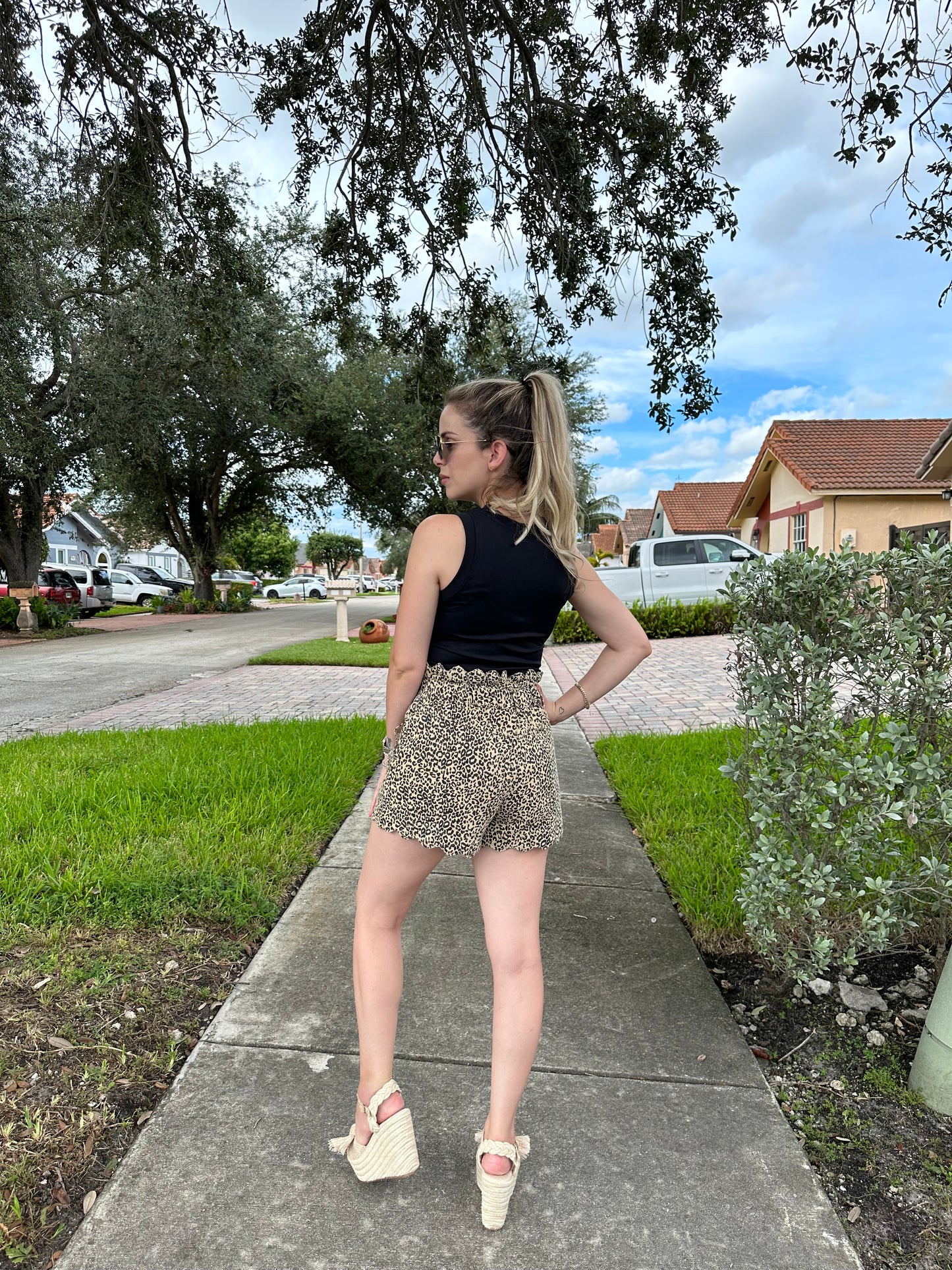 Animal print short