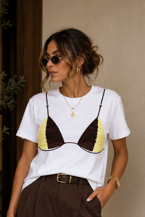 Beaded bra Tshirt