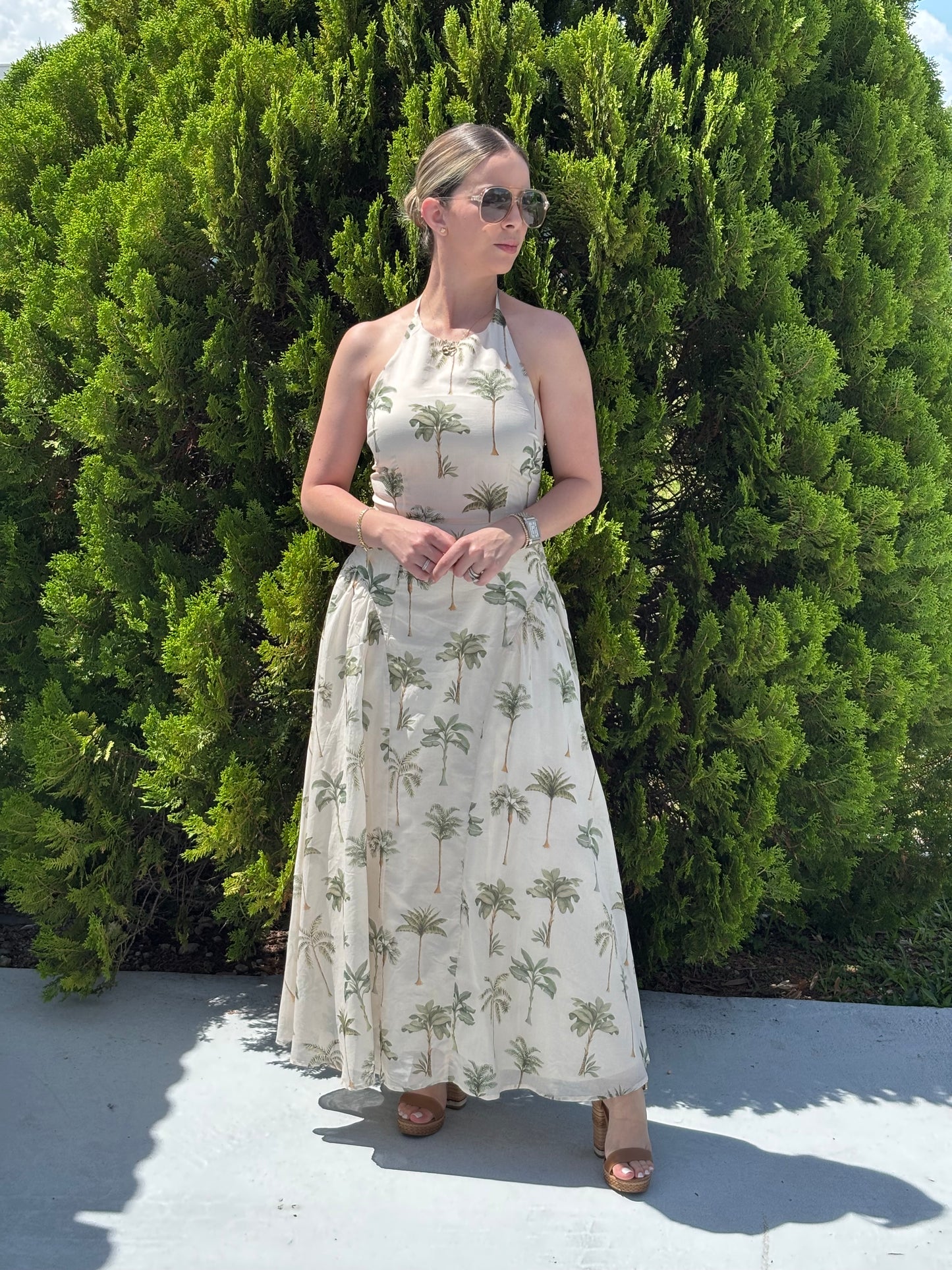 Tropical escape midi dress