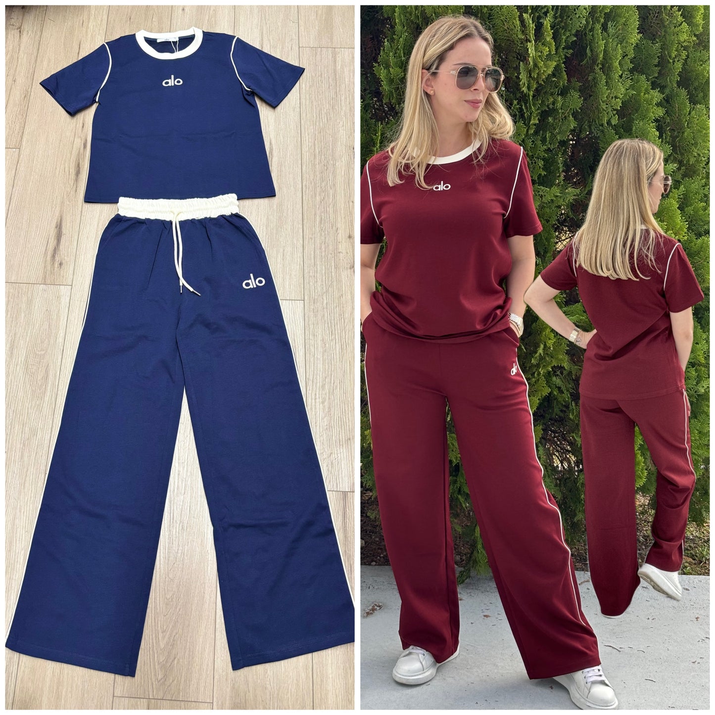 Conjunto deportivo burgundy