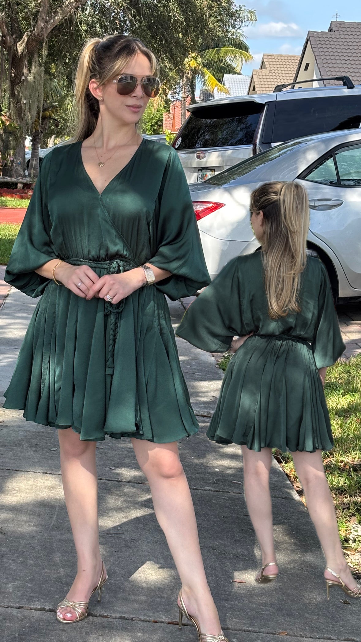 Leah satin dress